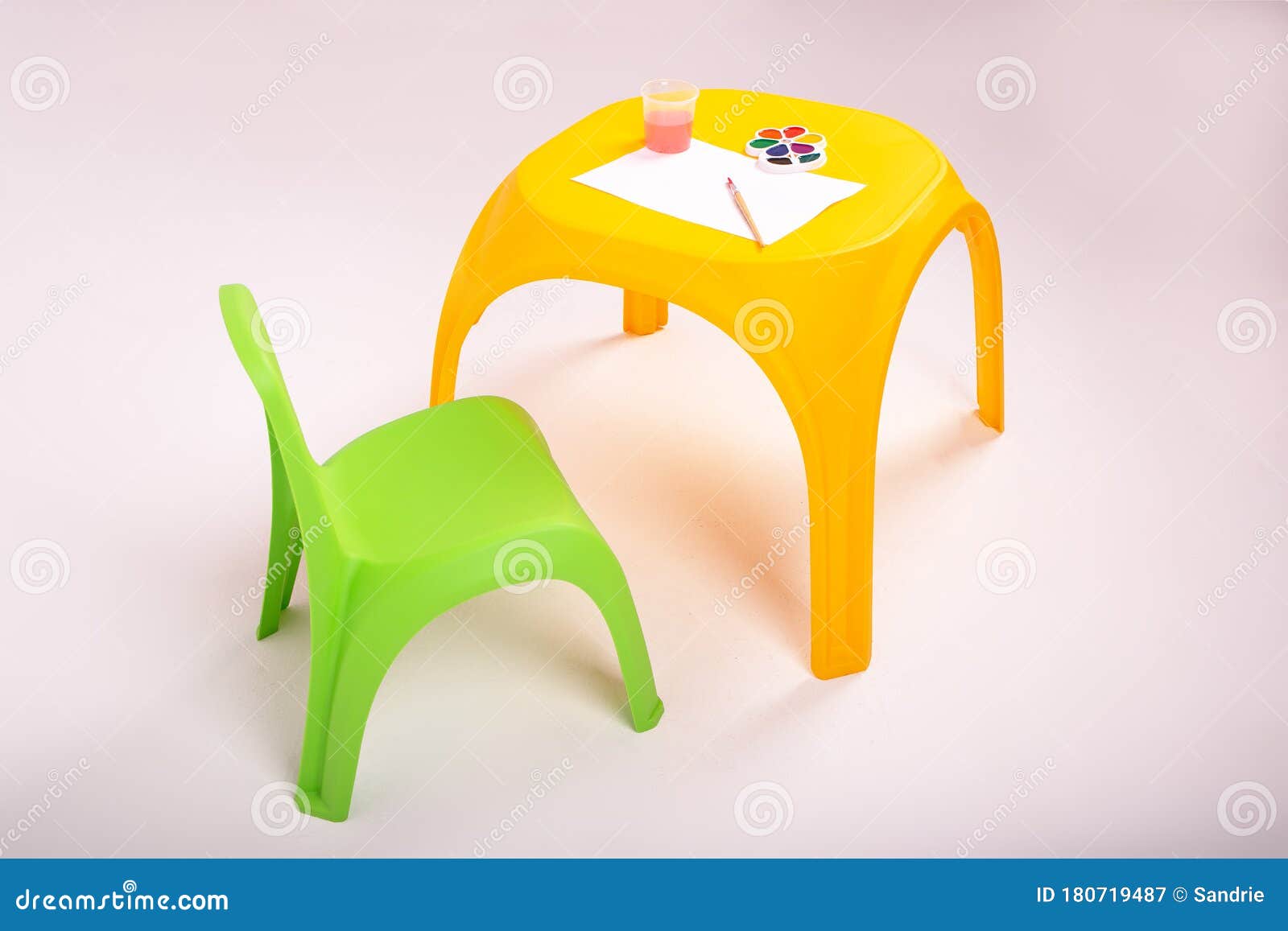 small plastic table and chairs