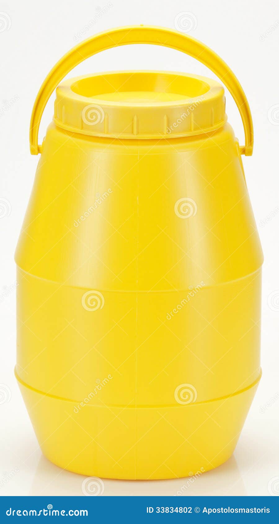 Yellow plastic container stock photo. Image of bottled 33834802