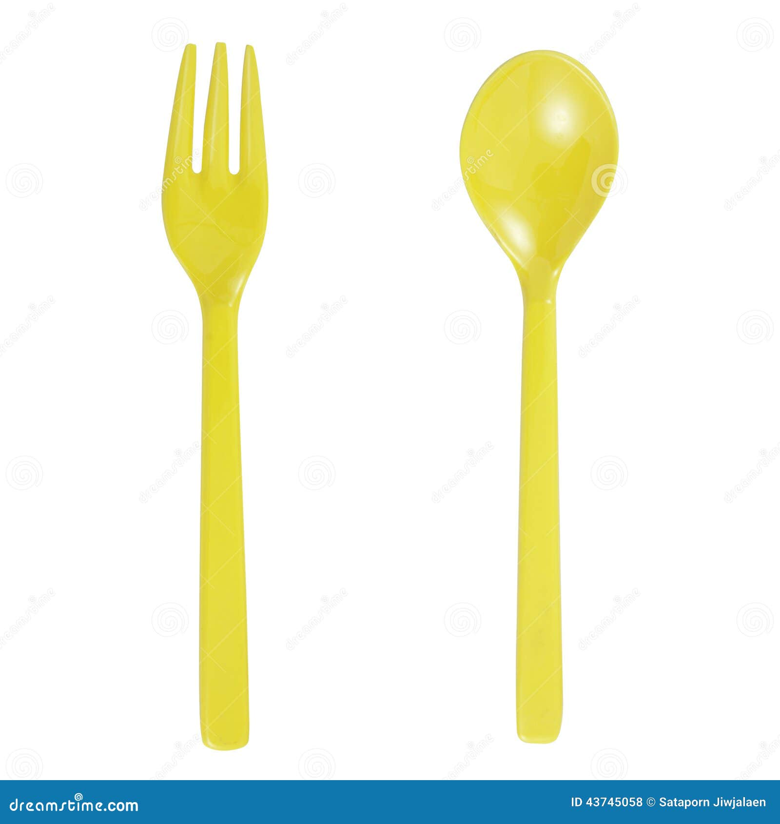 Download Yellow Plastic Fork And Spoon Stock Photo Image Of Home Brown 43745058 Yellowimages Mockups