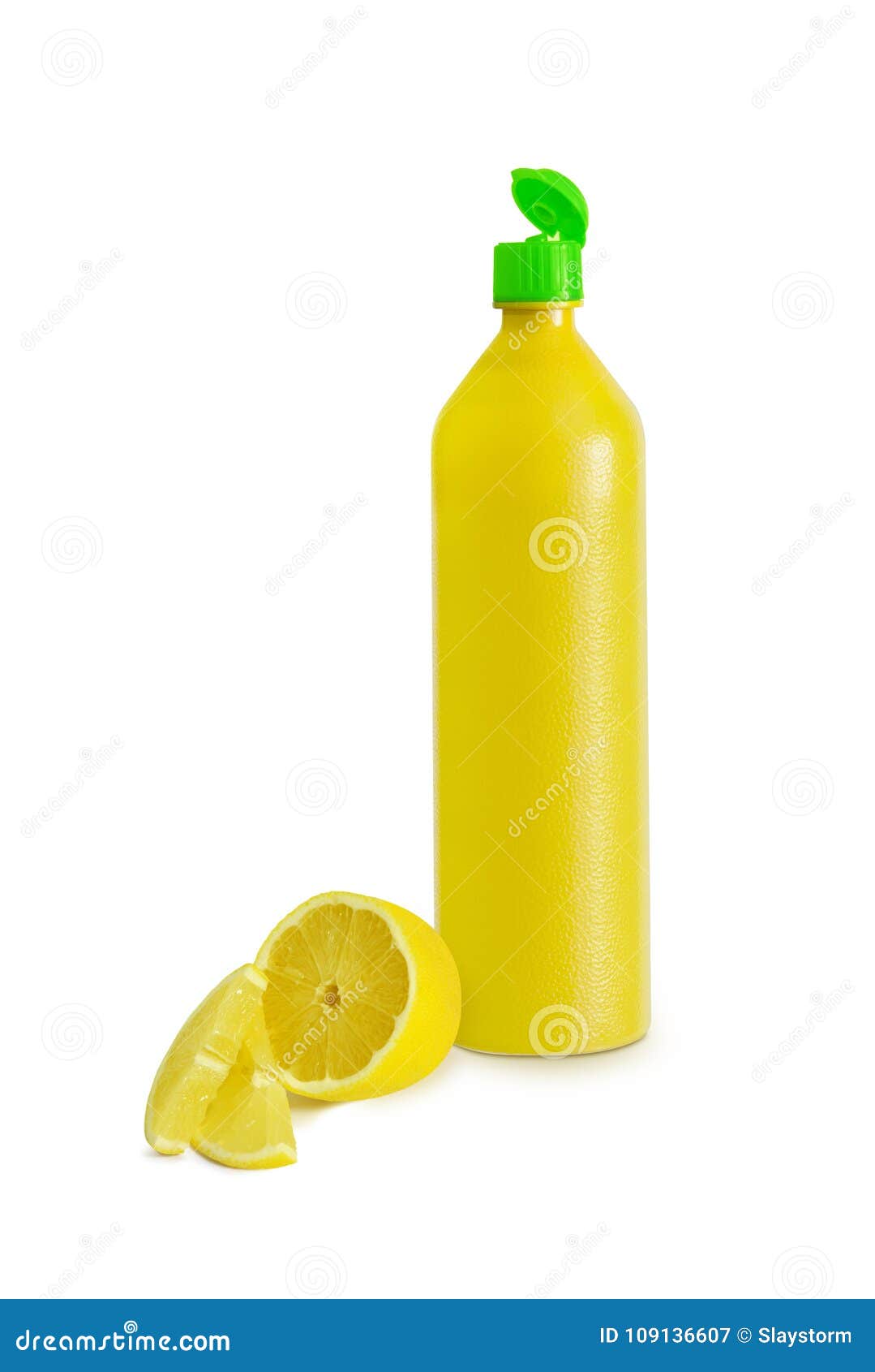 Yellow Plastic Lemon Bottle Stock Image Image of vitamin, taste