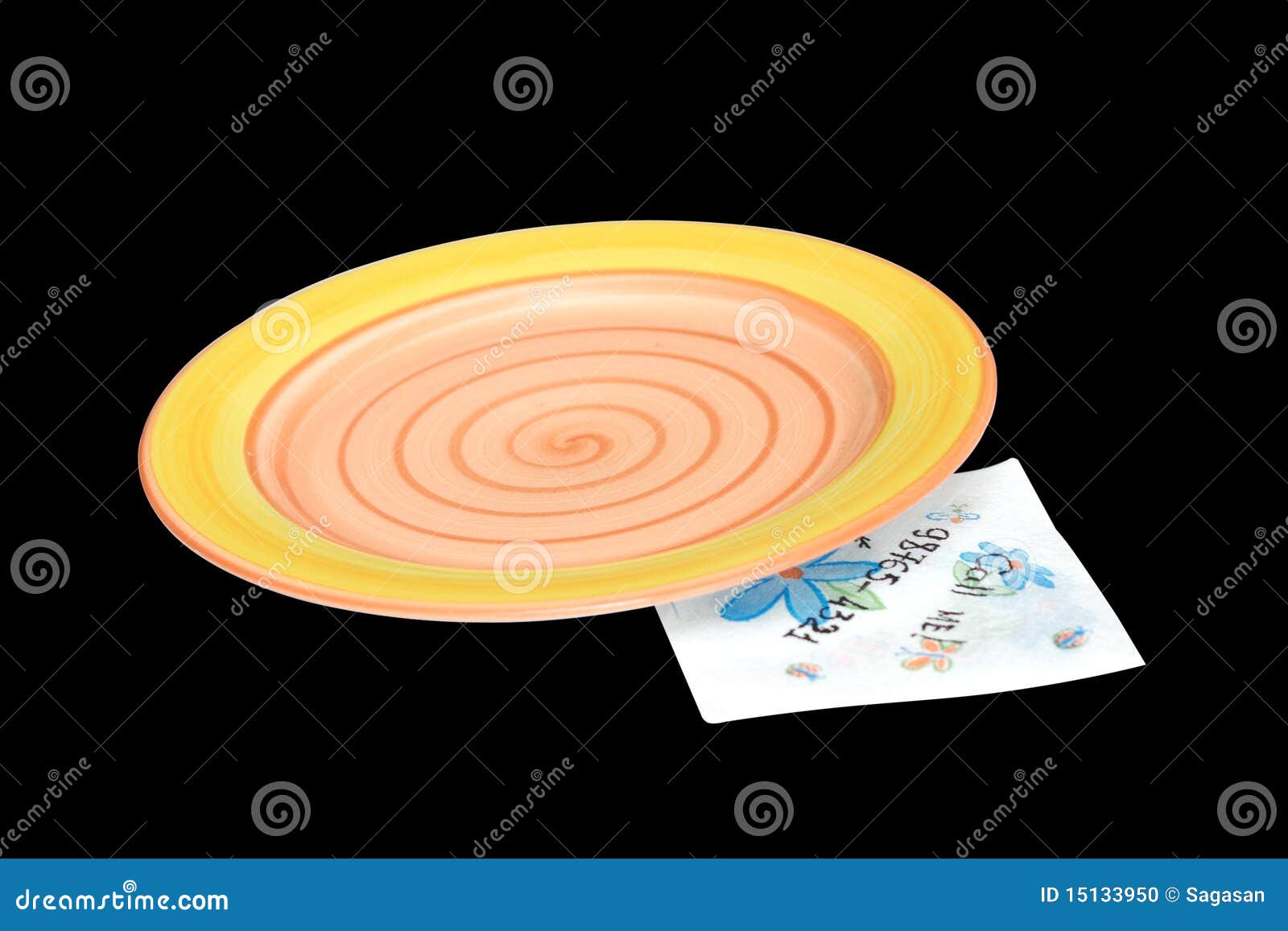 Yellow plate stock photo. Image of plan, ignorance, backgrounds 15133950