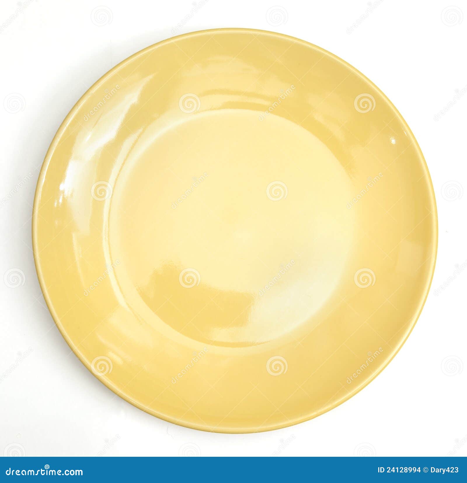 Yellow plate. isolated stock photo. Image of porcelain 24128994