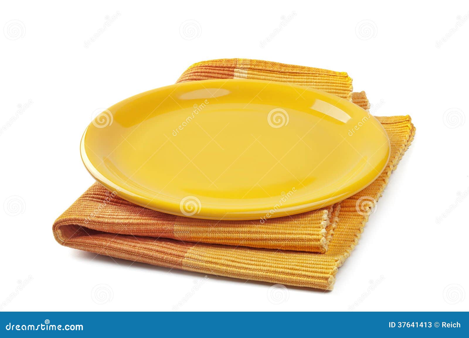 Yellow plate stock image. Image of kitchenware, closeup 37641413