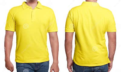 Yellow Polo Shirt Design Template Stock Photo - Image of back, sleeve ...