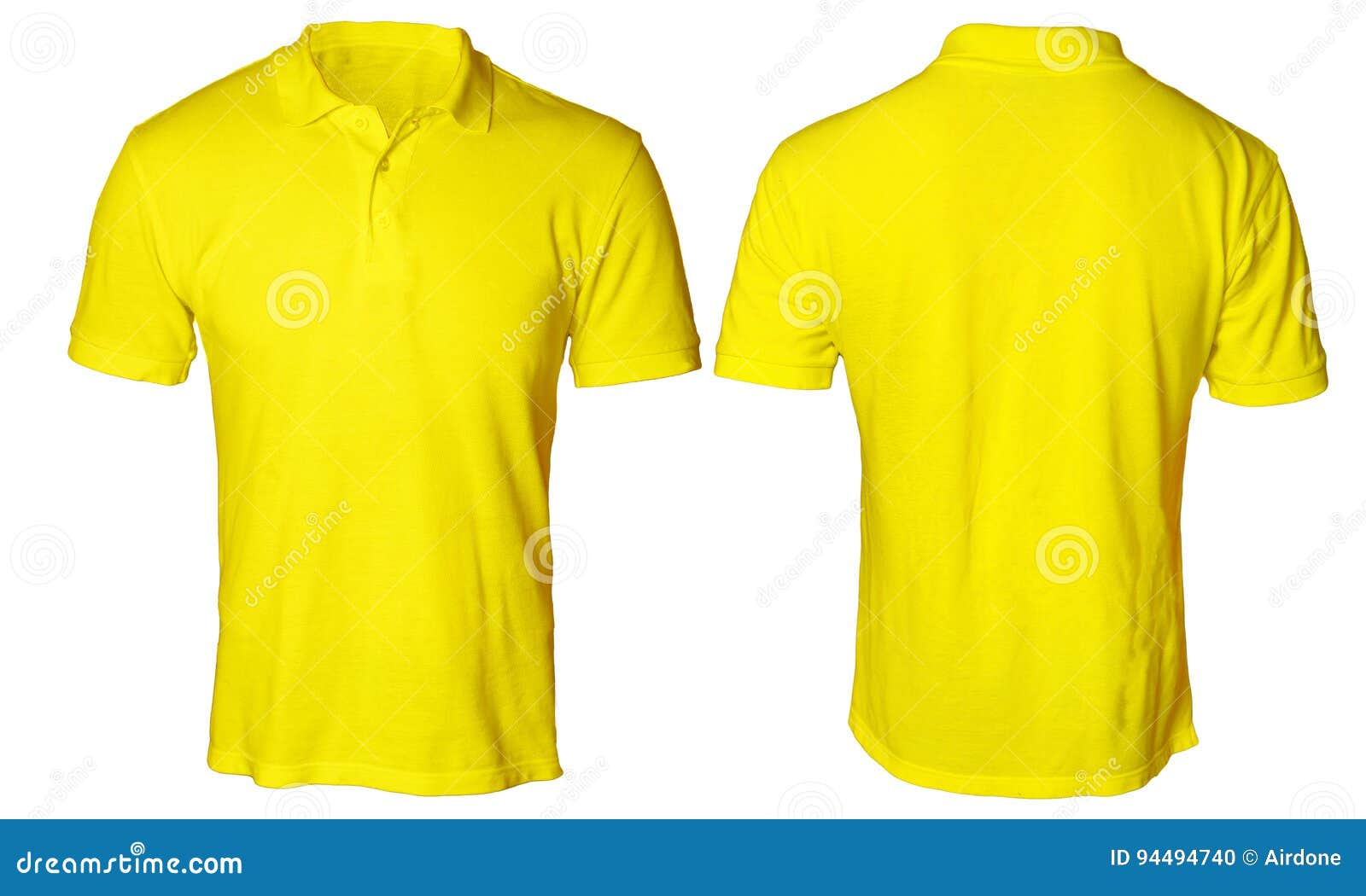 Yellow Polo Shirt Front And Back | vlr.eng.br