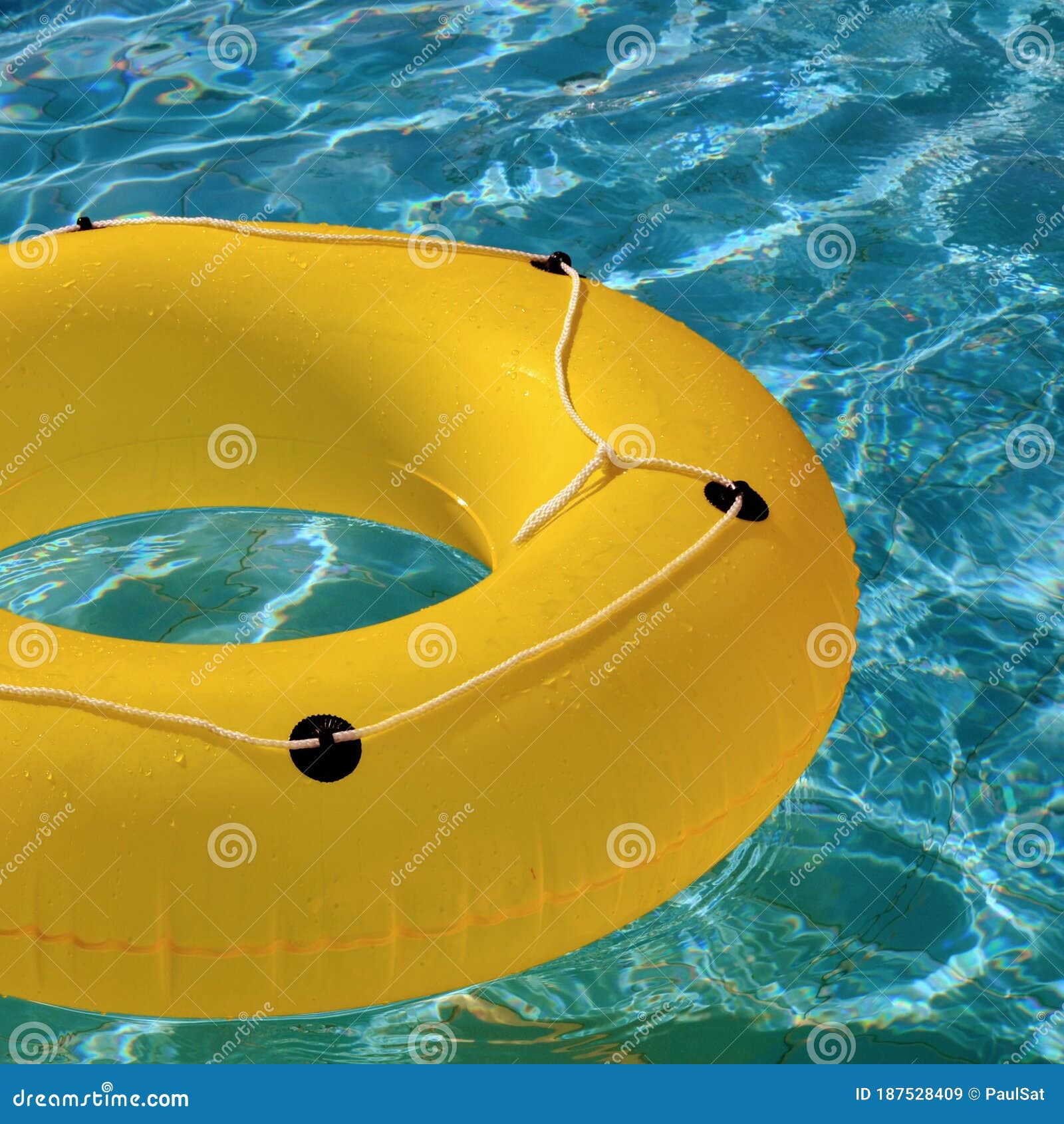 yellow pool float