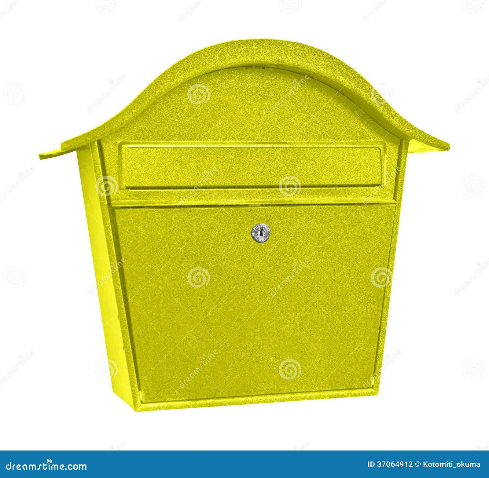 Yellow post box stock photo. Image of letterbox, colorful 37064912