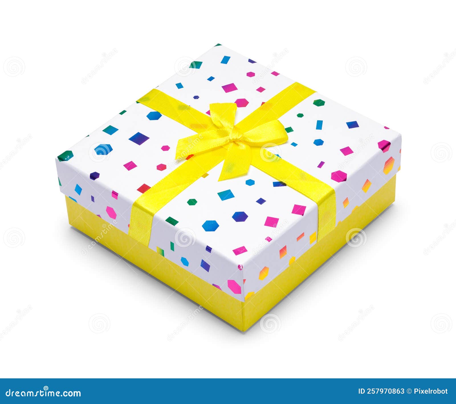 Yellow Present Box stock image. Image of empty, christmas 257970863