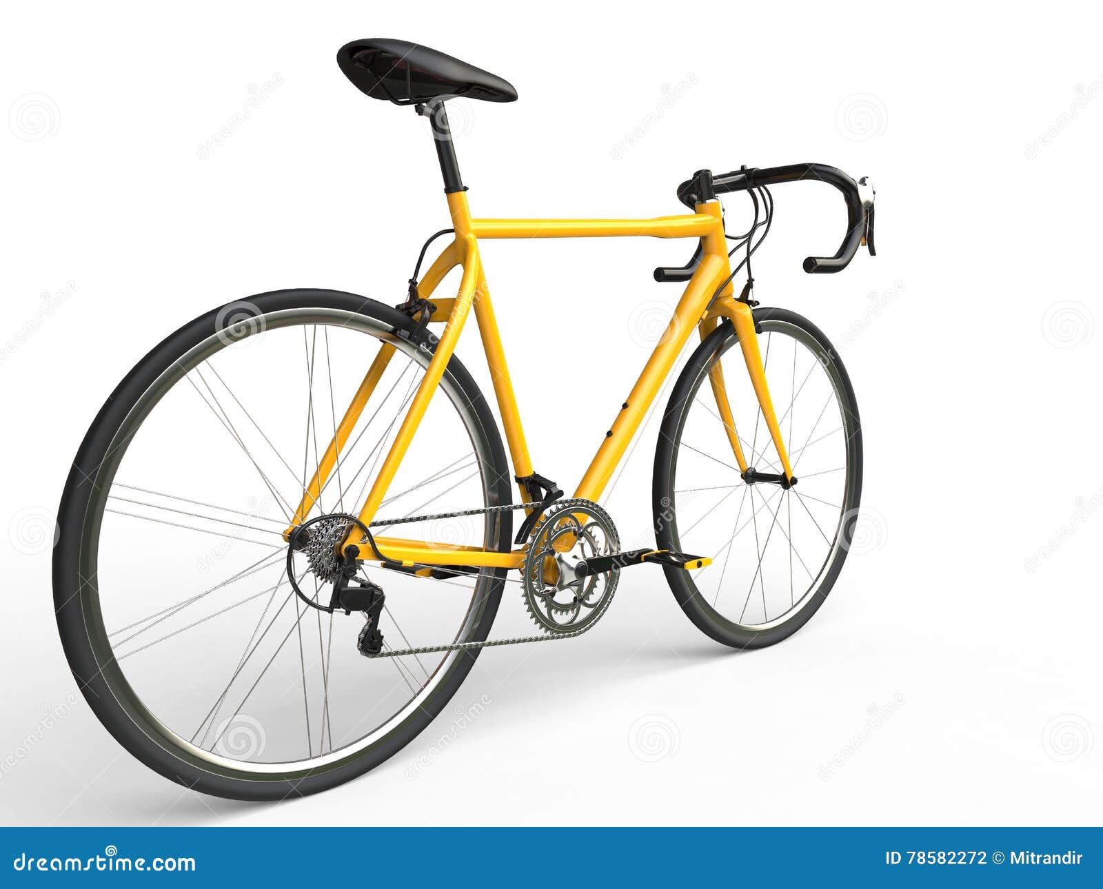 yellow profesional sports bike