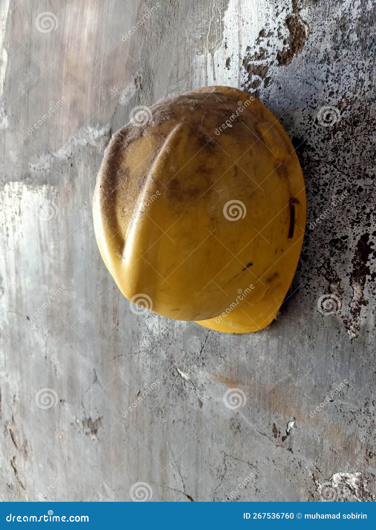 Yellow Project Helmet Attached To the Wall Stock Photo Image of wall