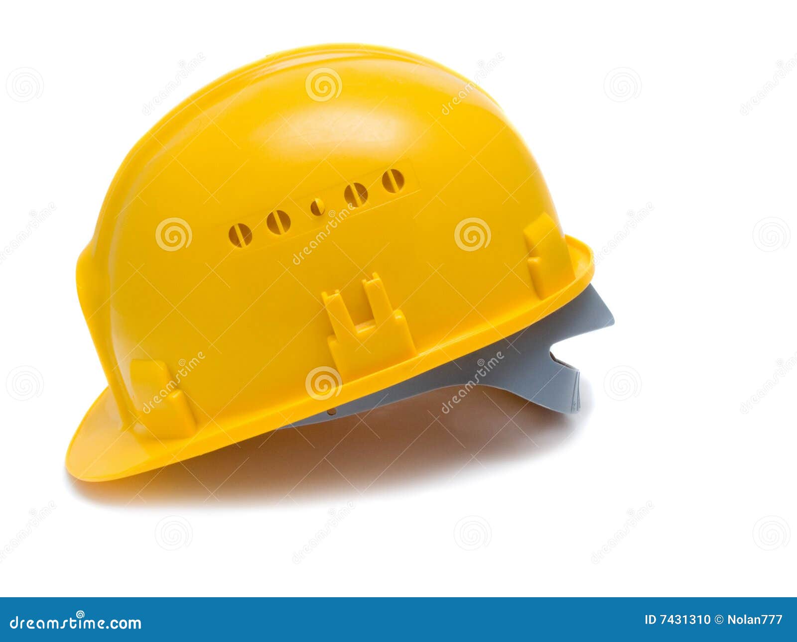 Yellow protective helmet stock photo. Image of white, protective 7431310