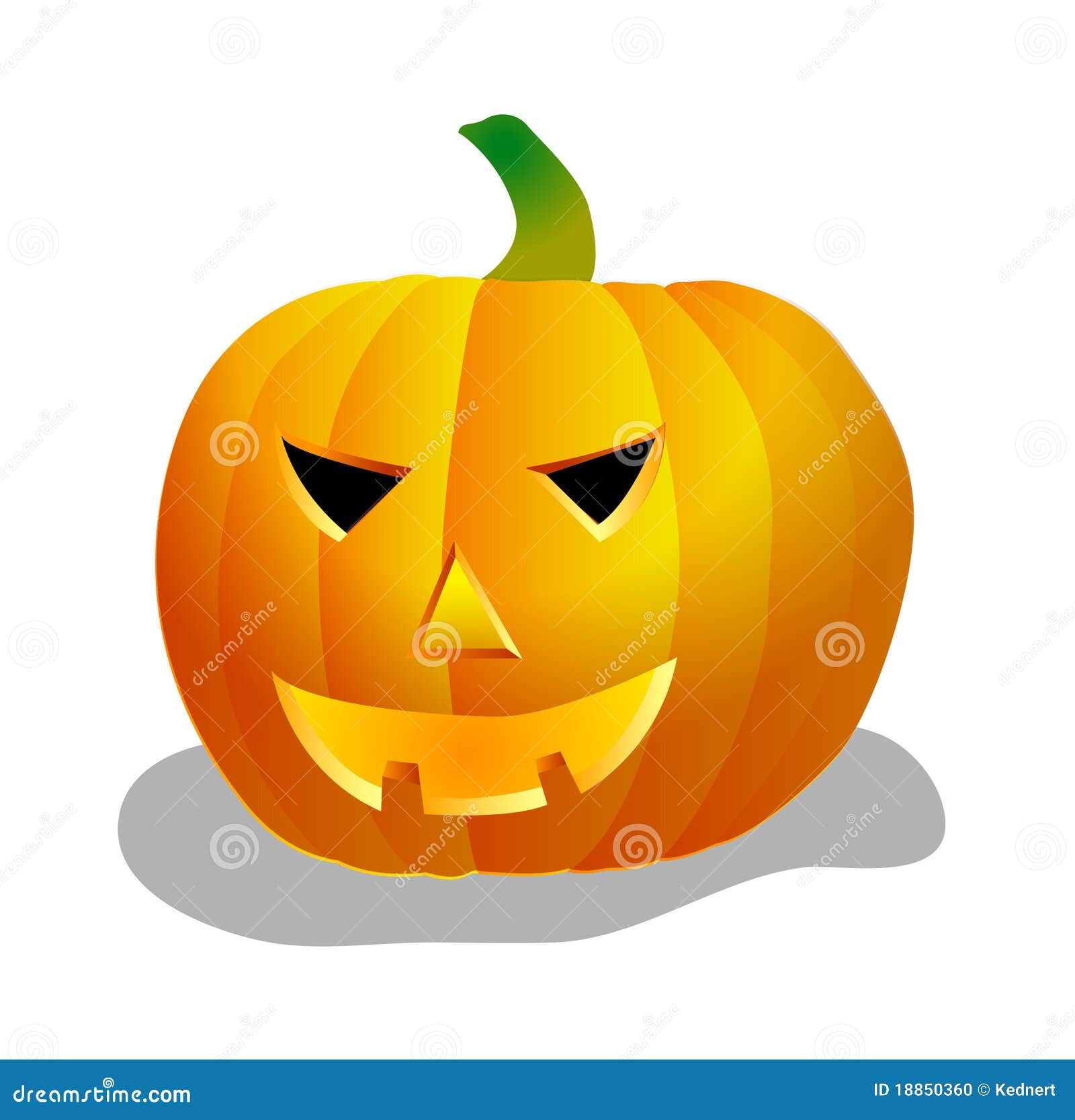 Yellow pumpkin stock illustration. Illustration of color - 18850360