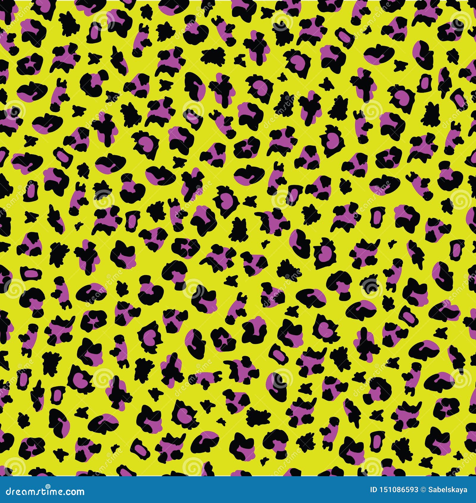 Yellow and Purple Leopard Print - Abstract Seamless Pattern ...