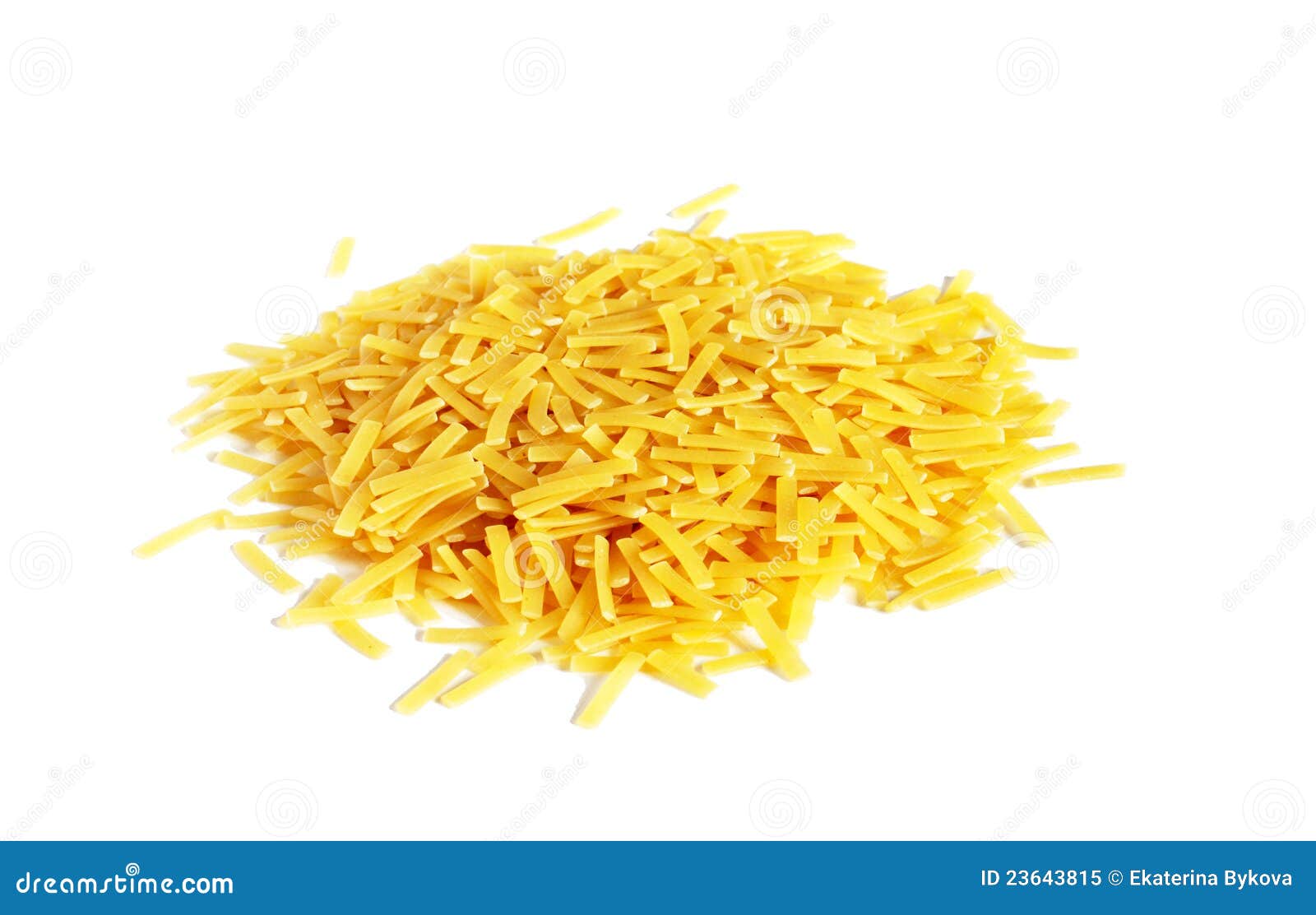 Yellow Raw Noodles on White Background Stock Image Image of eating