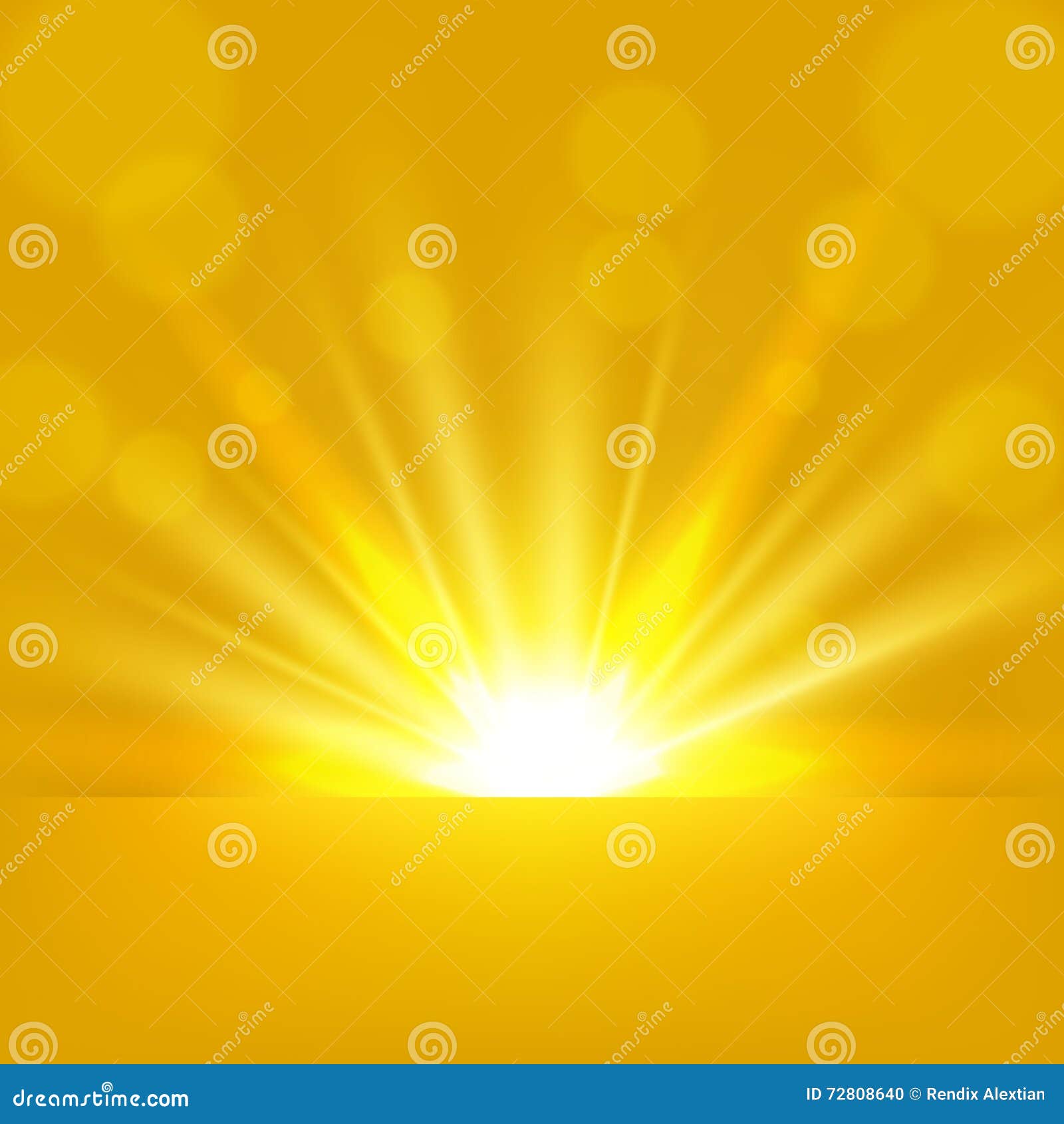 Yellow Rays Rising Background Stock Vector Illustration of radiate