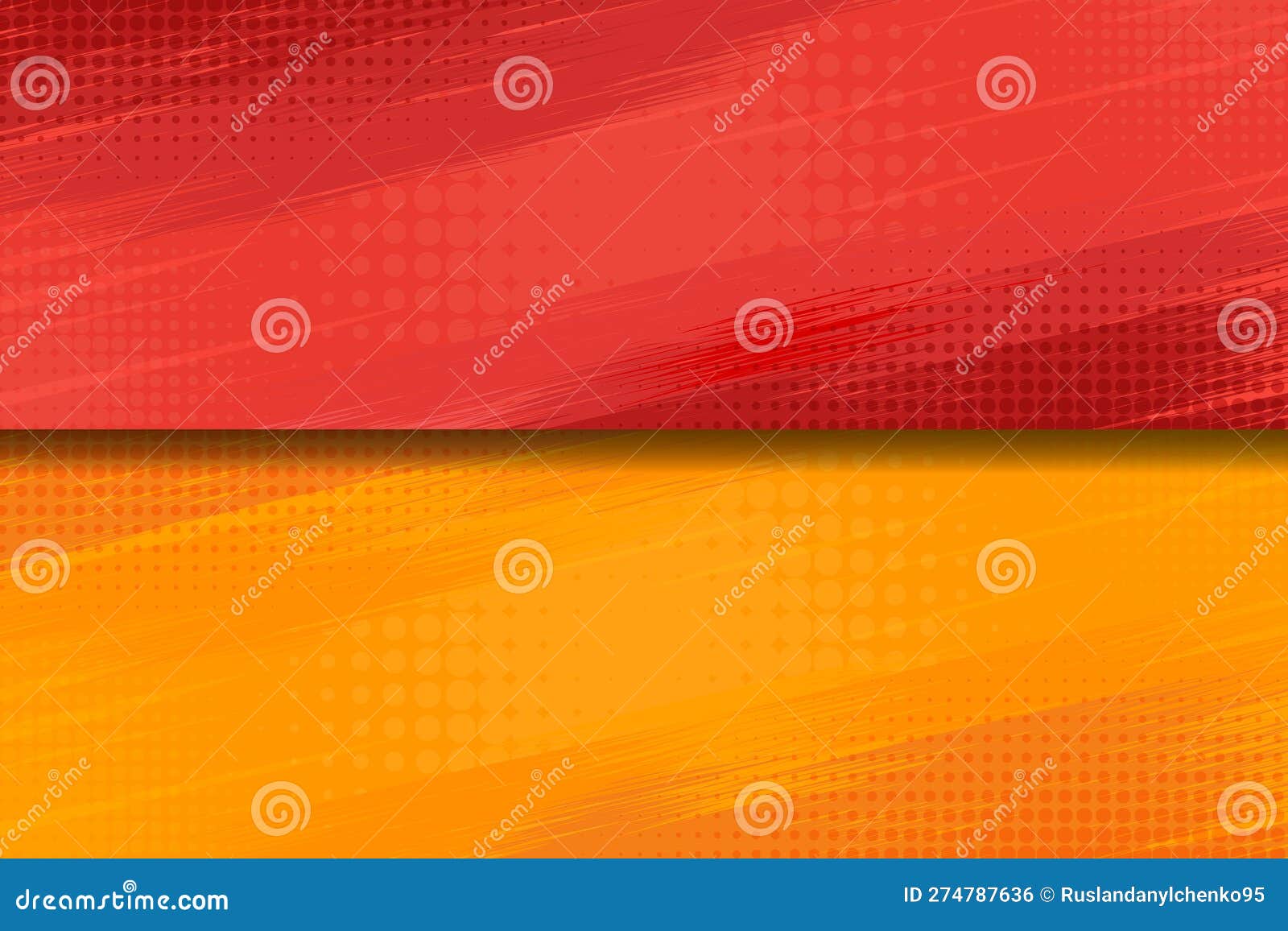 yellow and red background. retro comic in pop art style. compared to lightning-fast halftone dots. cartoon vs.