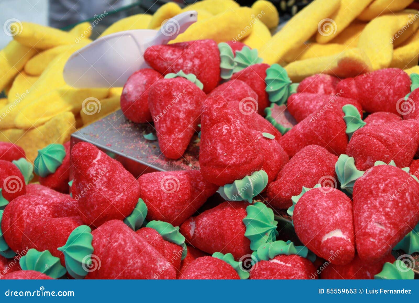 Yellow Red Green Candy stock image. Image of golosina 85559663