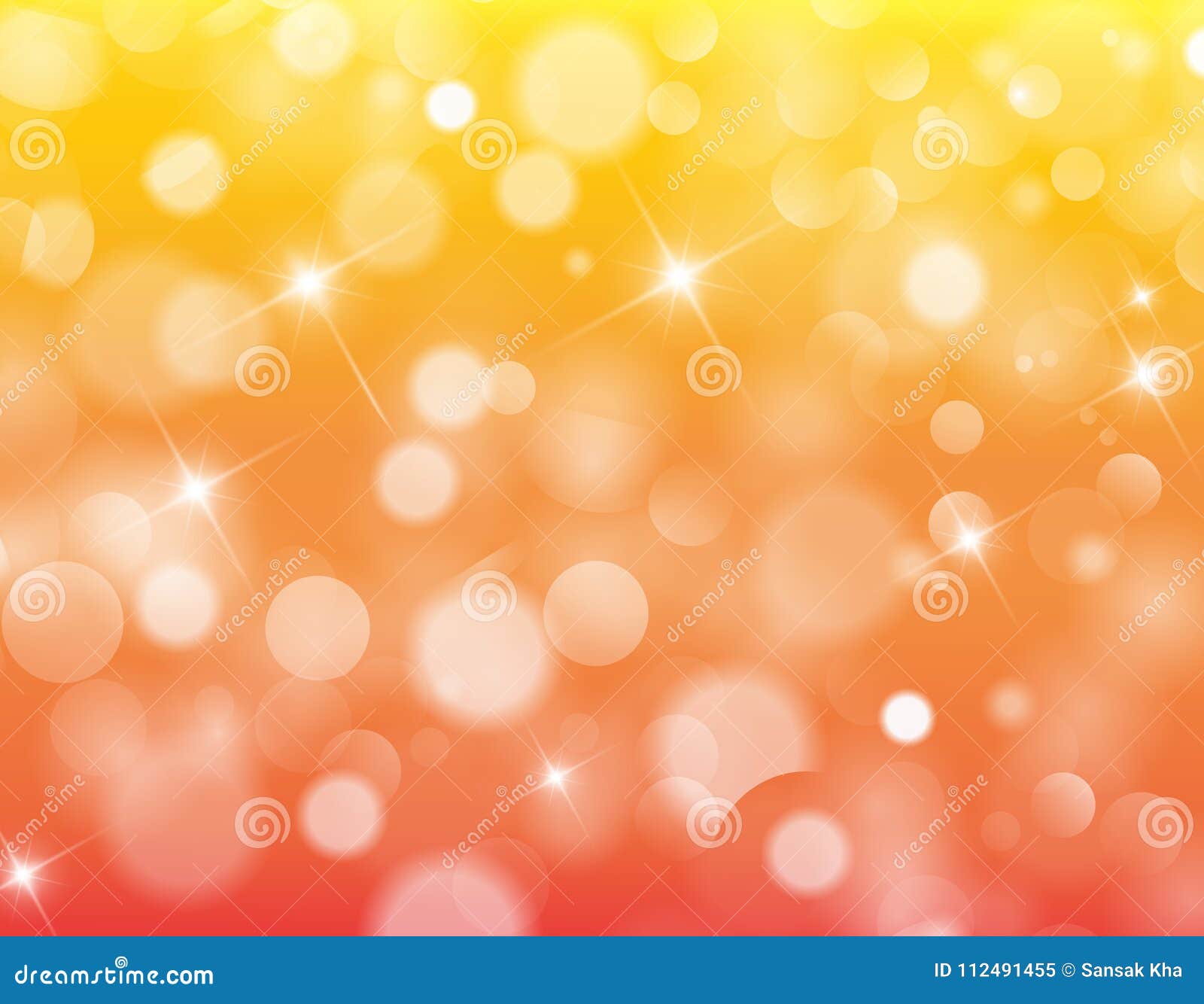 Yellow Red Light Bokeh Background Texture Stock Illustration