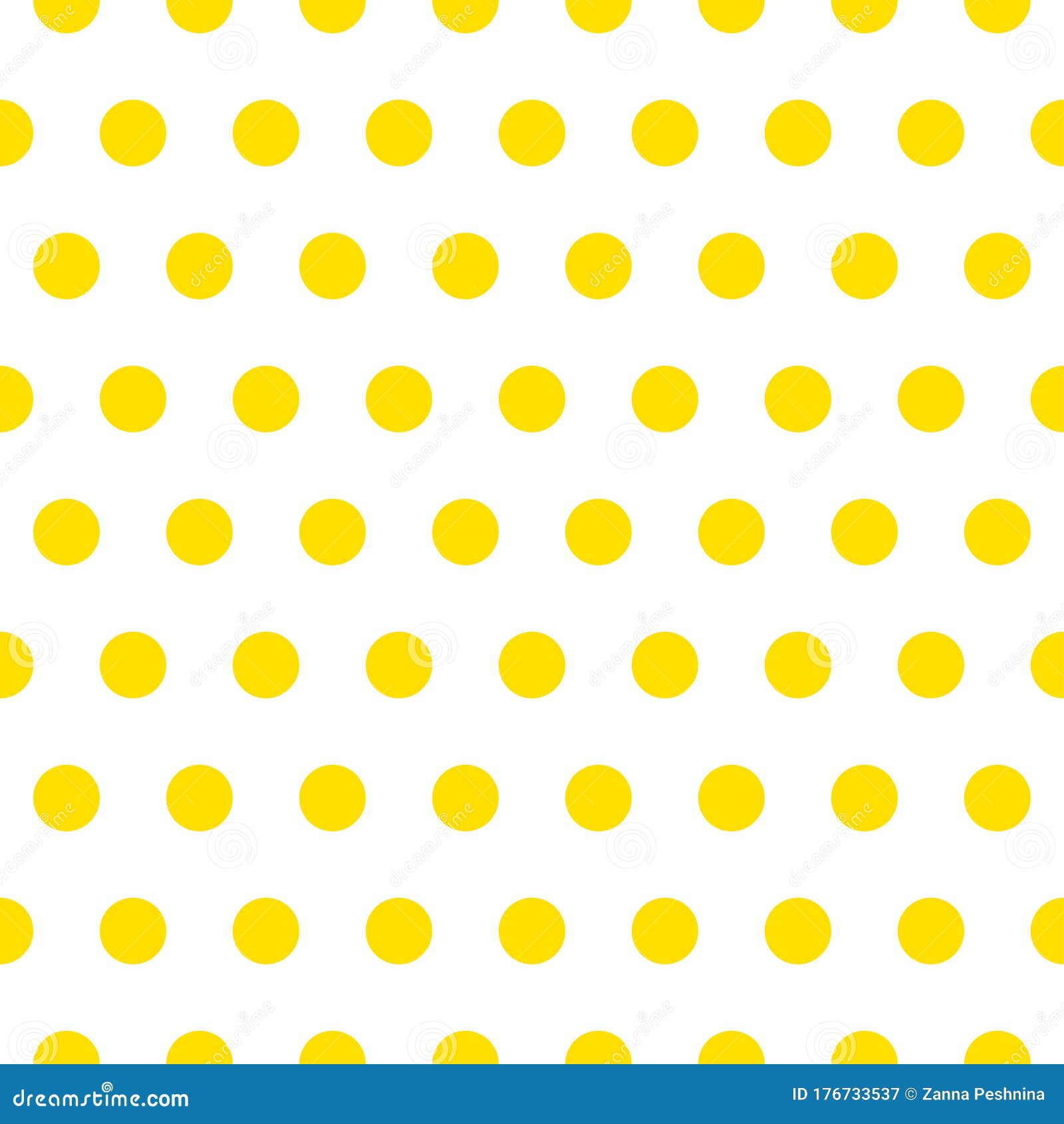 Yellow Retro Polka Dot Pattern on White Background Stock Vector -  Illustration of cloth, decor: 176733537