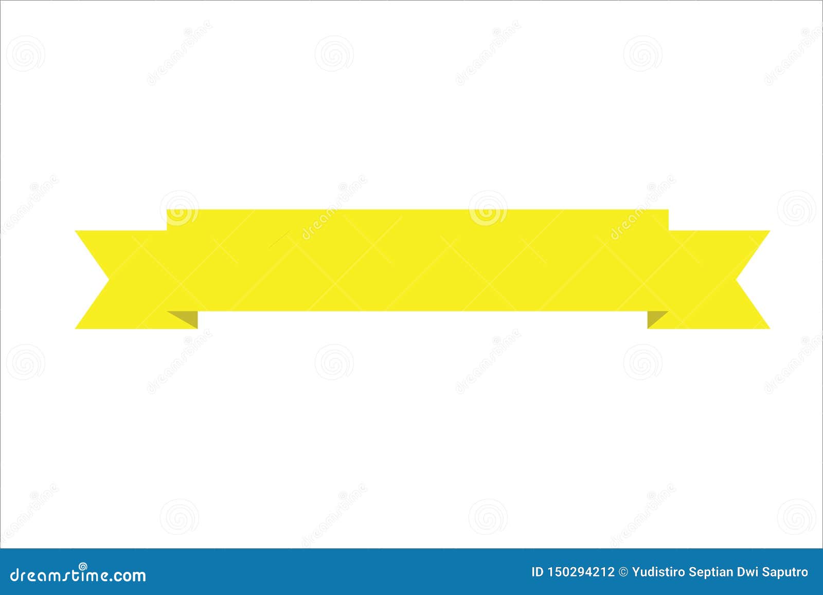 Yellow Ribbon Banner for Website Banner or Logo Stock Illustration -  Illustration of decor, scroll: 150294212