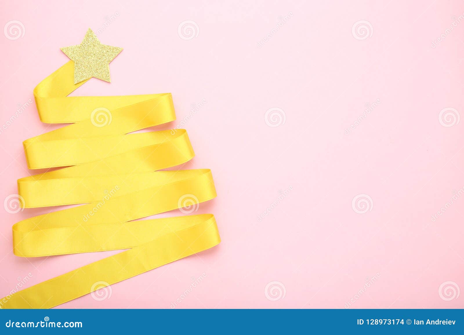 Ribbon in Shape of Christmas Tree Stock Photo Image of closeup