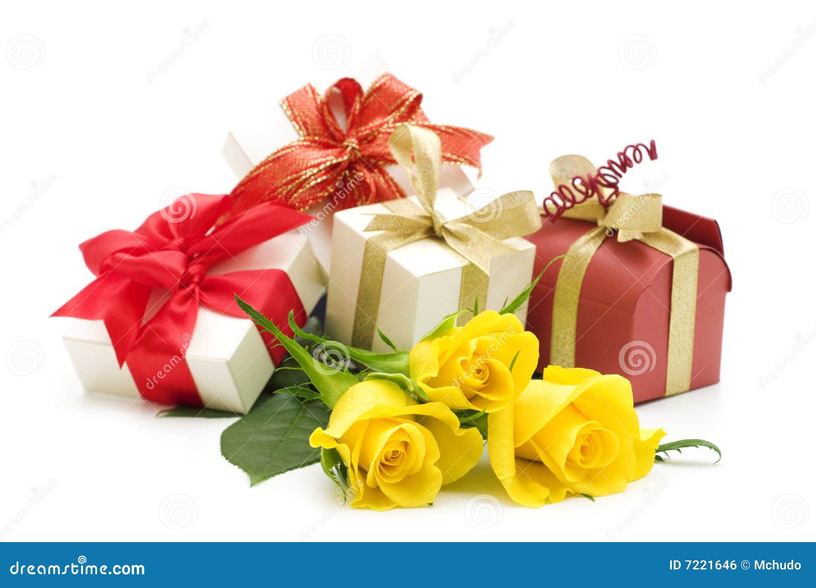 Yellow Roses and Gift Boxes Stock Photo Image of holiday, valentine