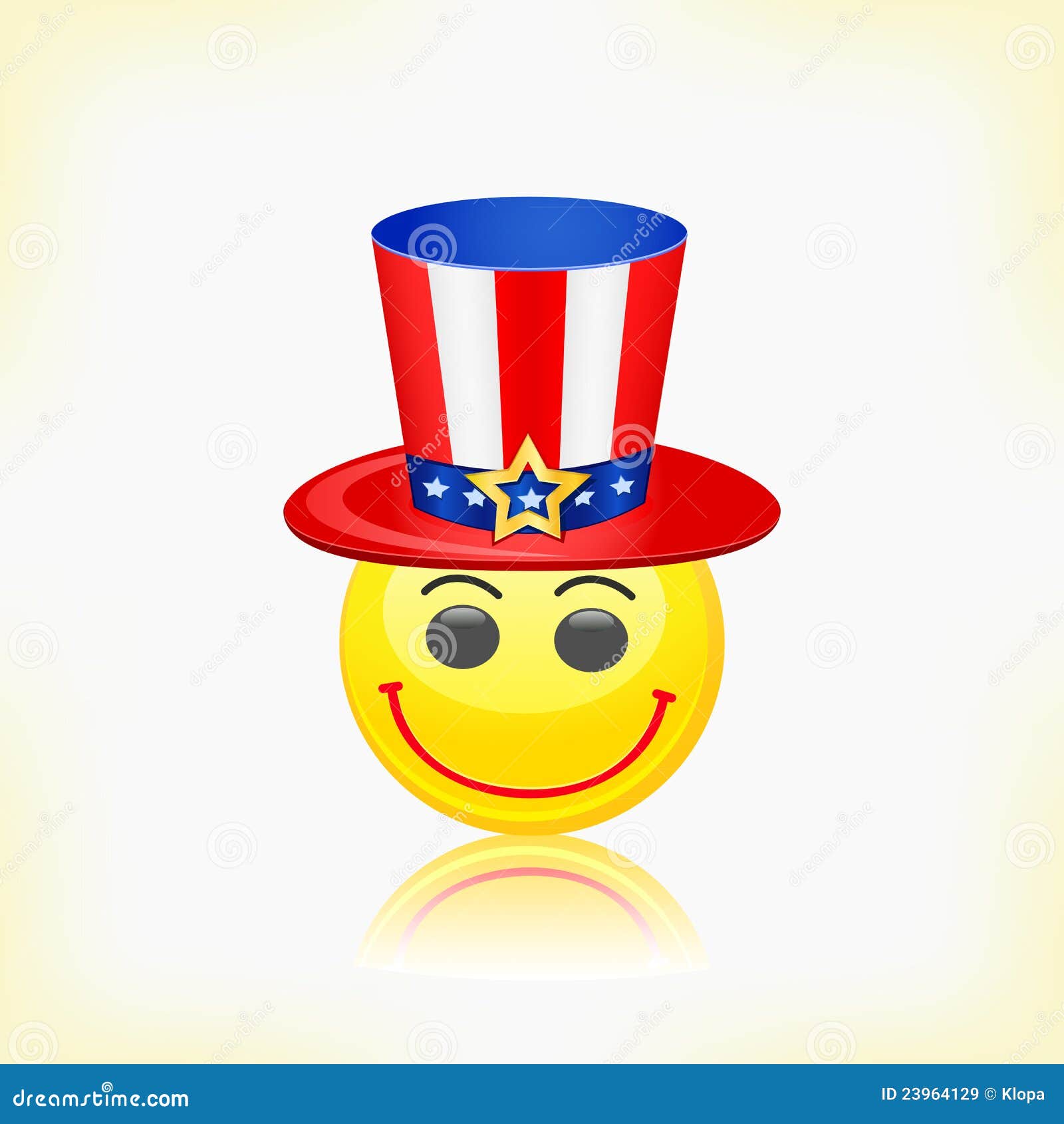 Yellow Round Smiley Face Wearing American Hat Royalty Free Stock Images - Image: 239641291300 x 1390