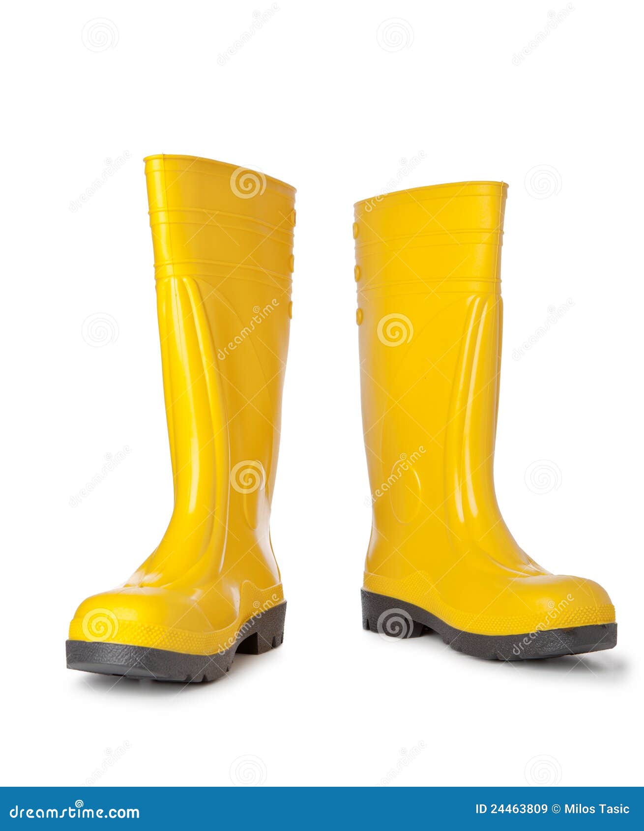 yellow mud boots