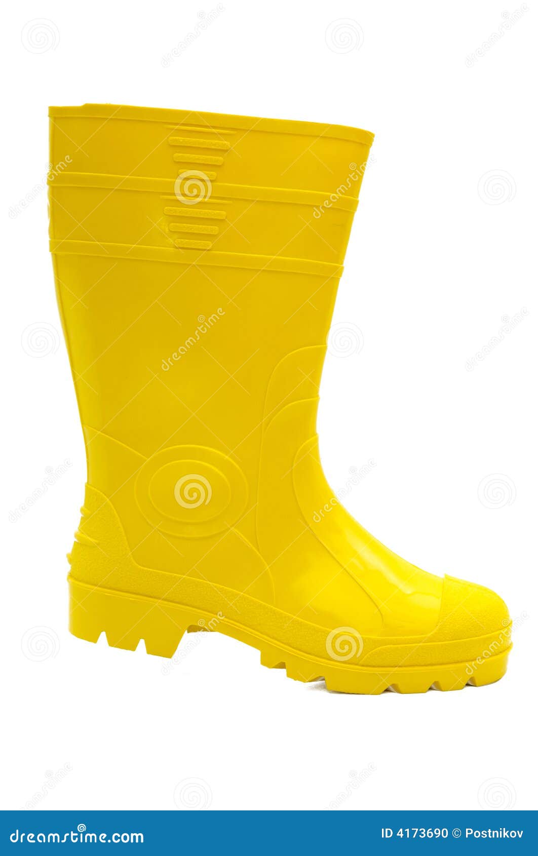 Yellow Rubber Boots Isolated Stock Photo Image of military
