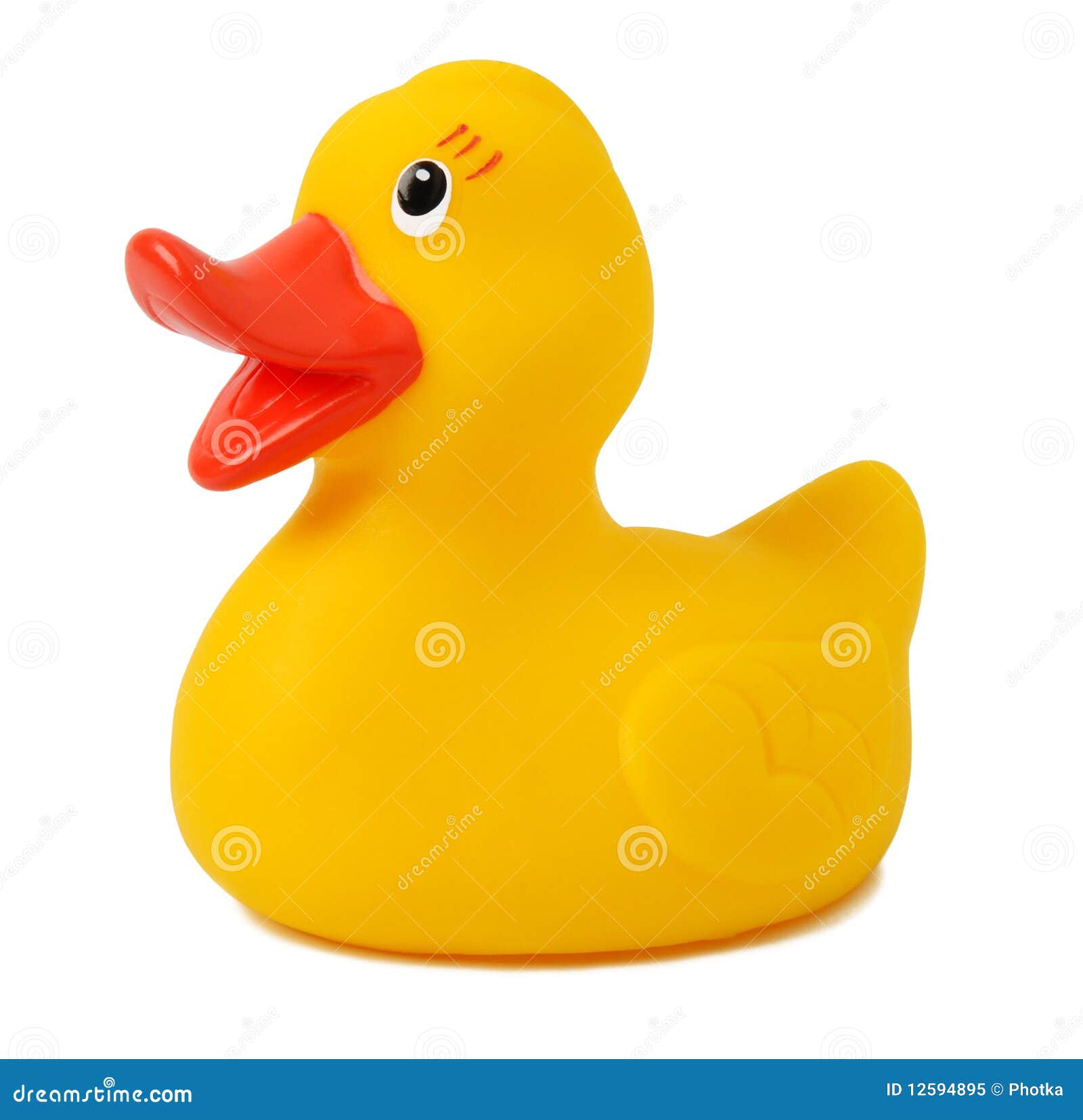 Yellow rubber duck stock image. Image of bathing, play 12594895