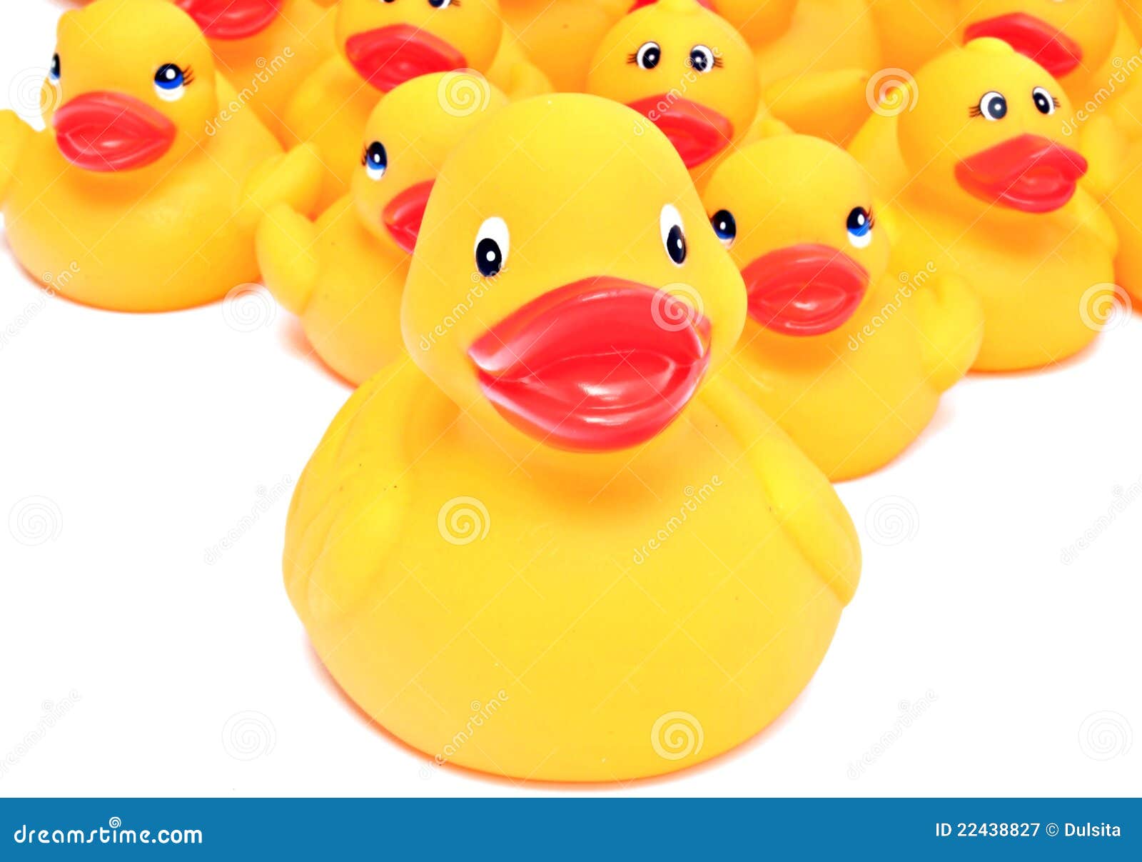 Yellow rubber ducks stock image. Image of ducky, childhood 22438827