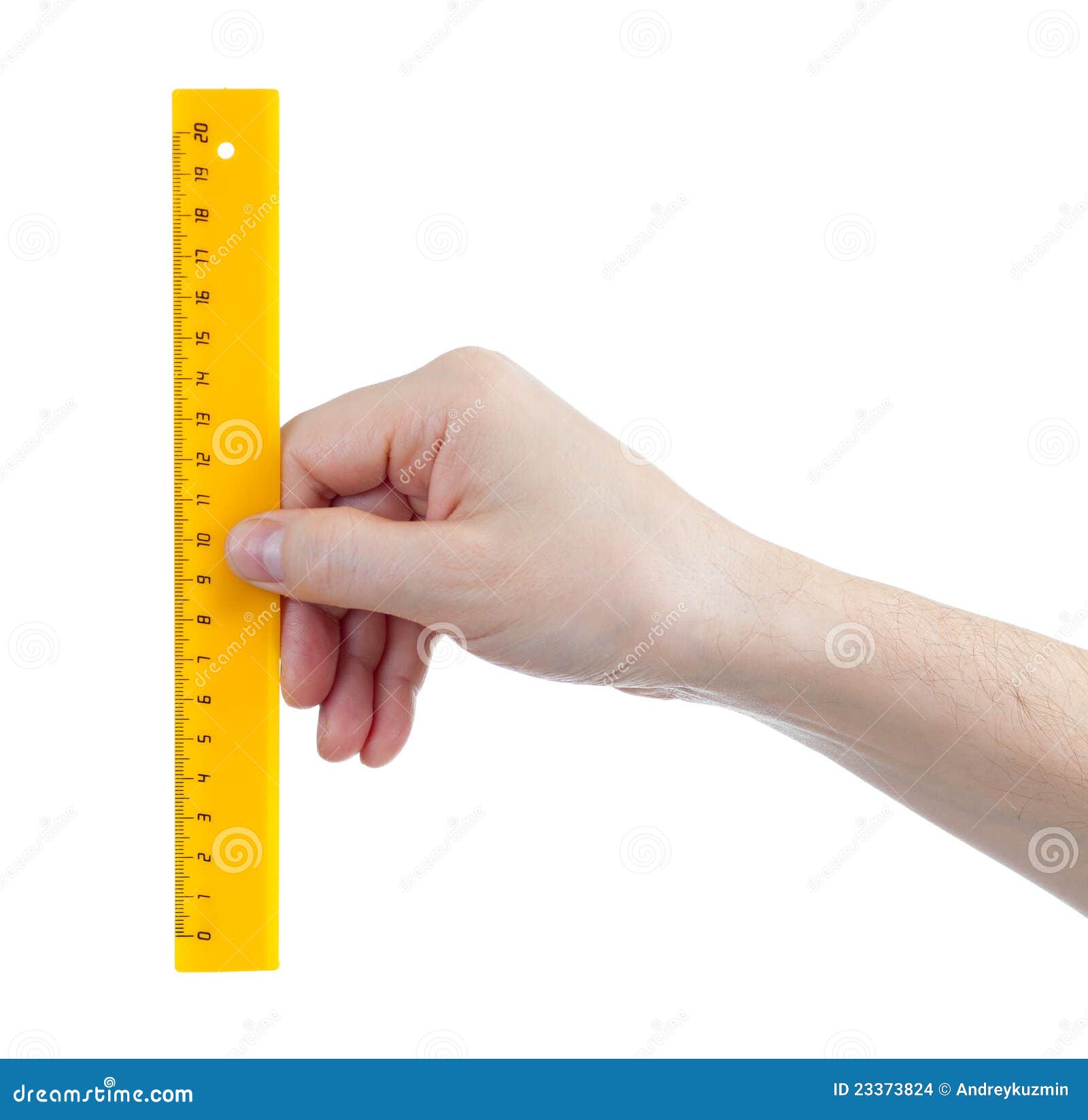 Yellow Ruller in Hands Measure Isolated Stock Photo - Image of concept,  closeup: 23373824