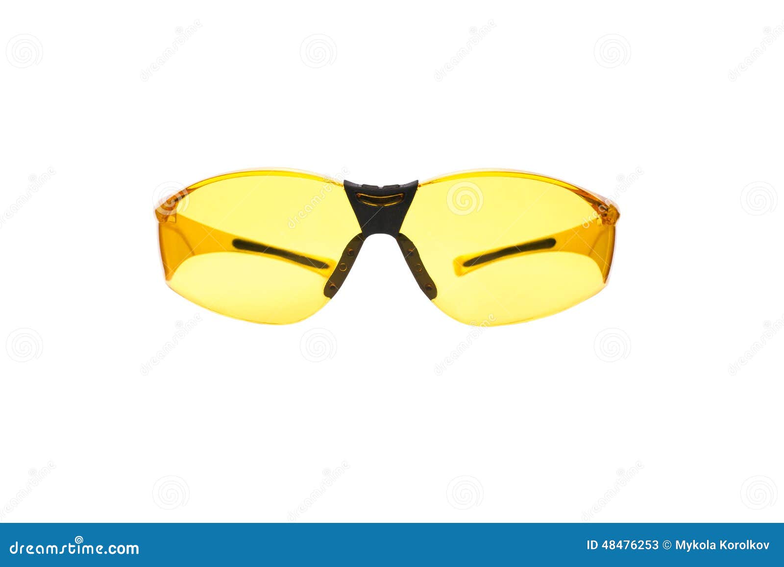 Yellow Safety Glasses Isolated on White. Stock Image Image of glasses