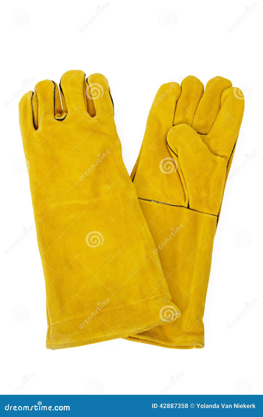 Yellow Safety Gloves stock photo. Image of pair, gloves - 42887358