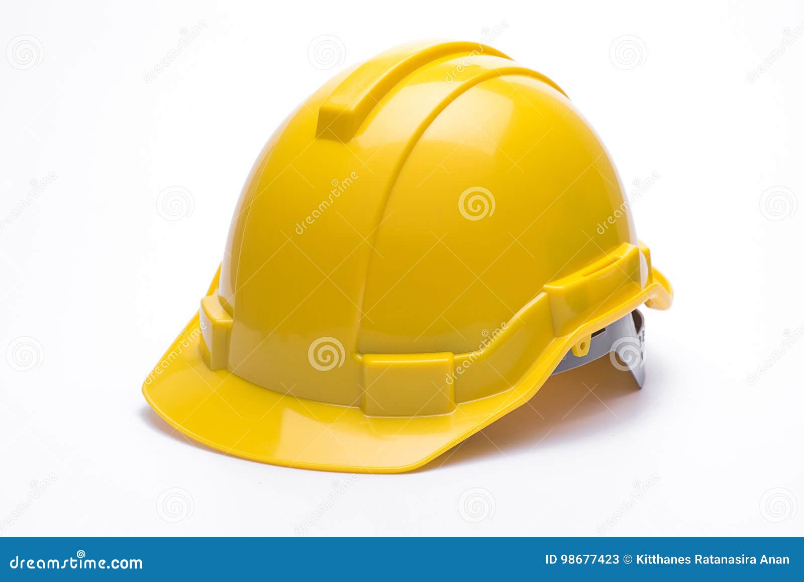 Yellow Safety Helmet Isolated on White Background. Stock Image Image