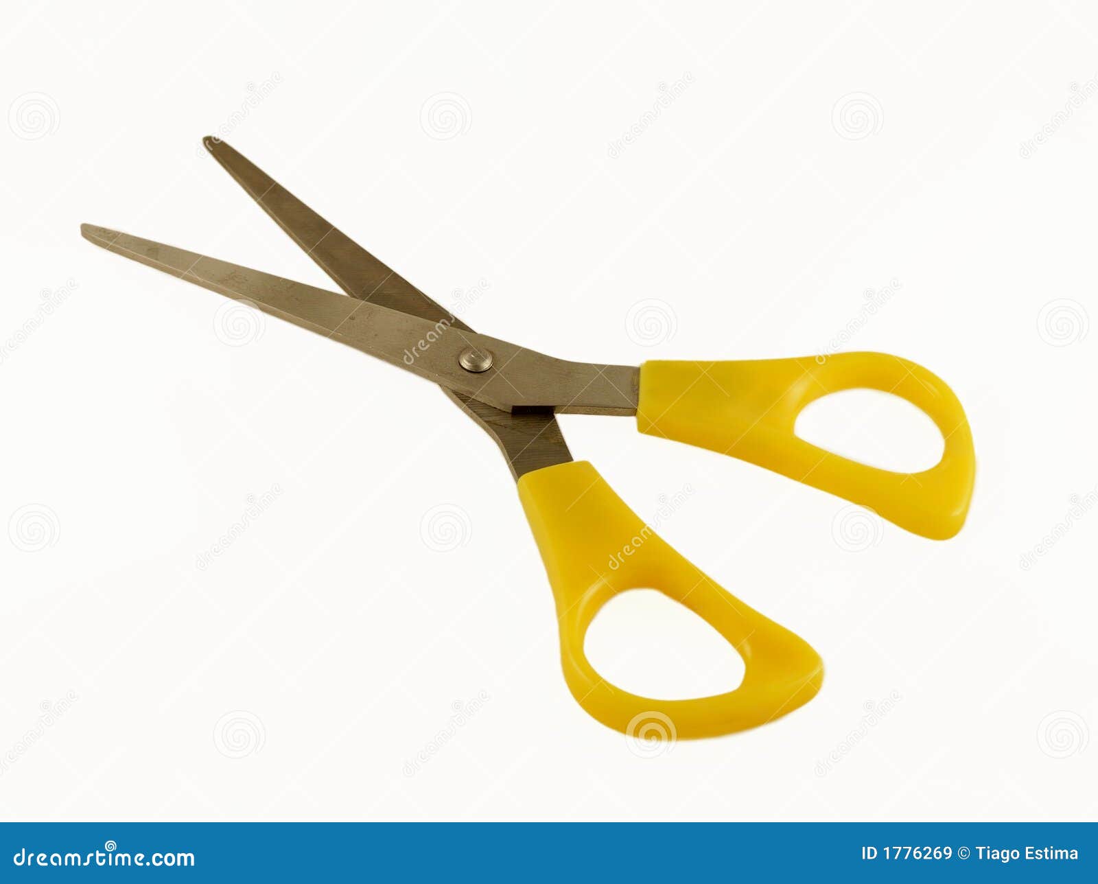 Yellow Scissor stock image. Image of play, sharp, everyday 1776269
