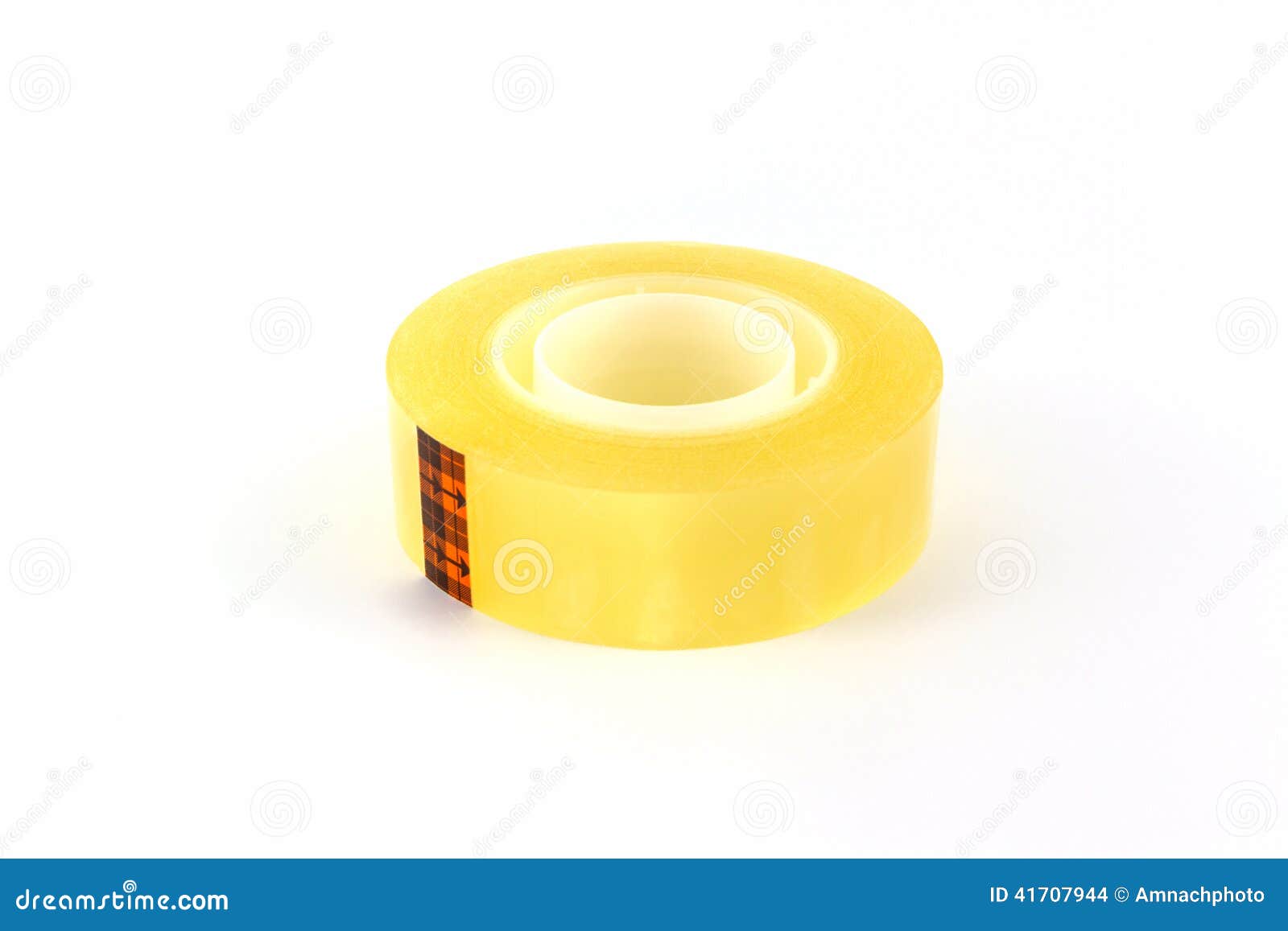 Yellow scotch tape roll. stock photo. Image of duct, cordon 41707944