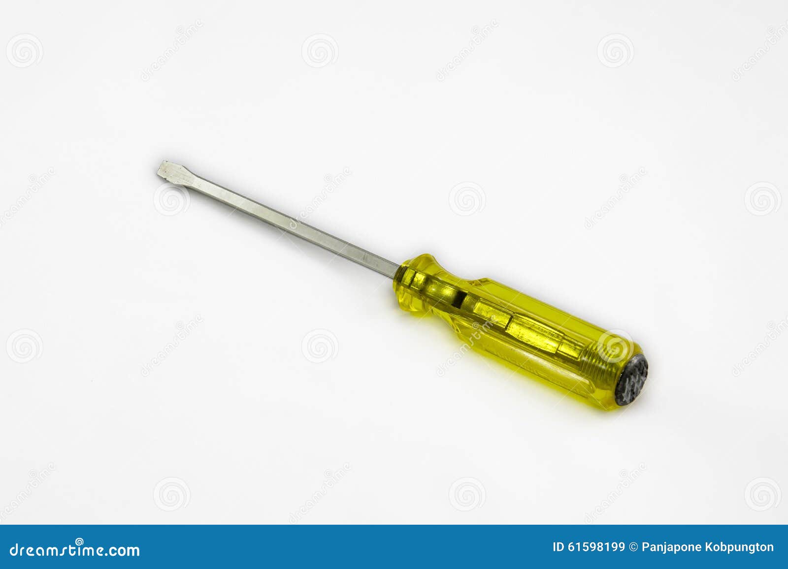 Yellow screwdriver stock image. Image of repair, stainless 61598199