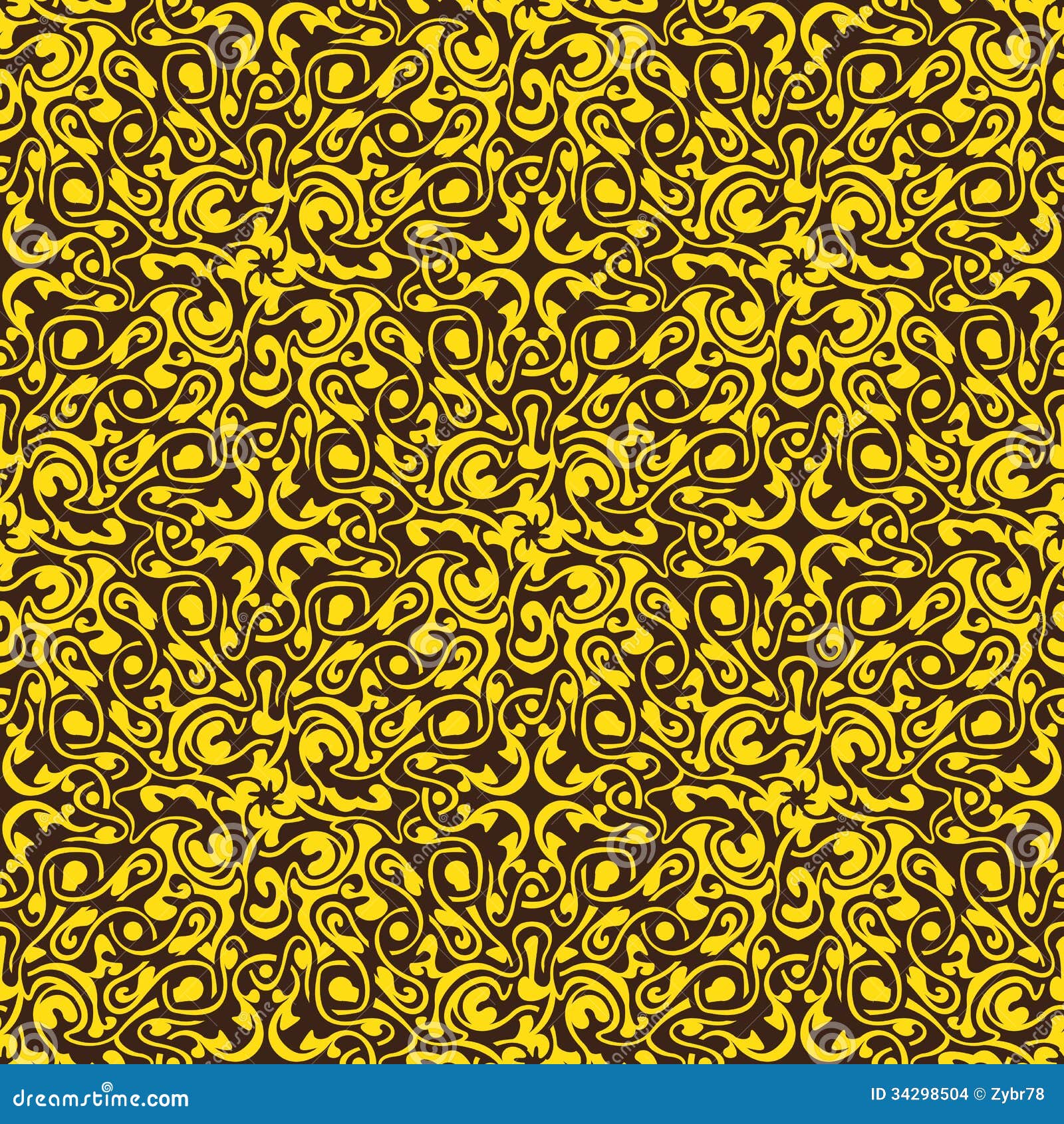 Yellow seamless pattern stock illustration. Illustration of flower