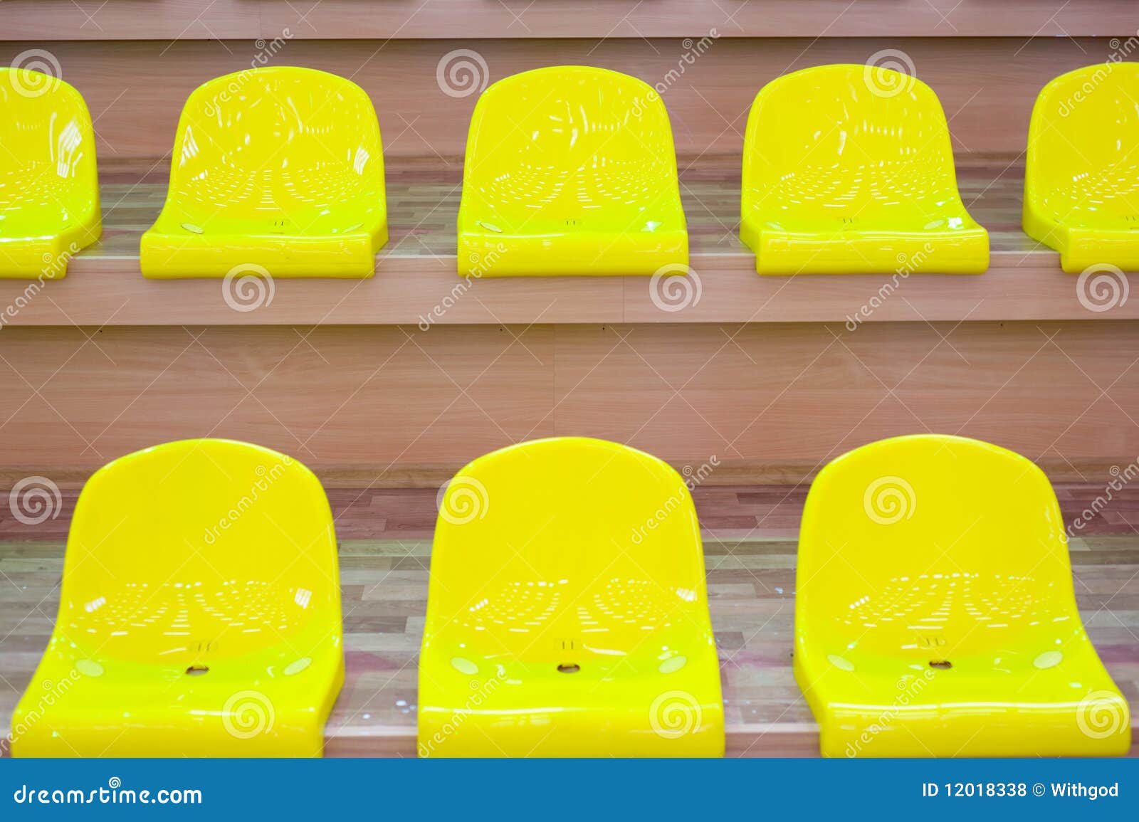 Yellow seats stock photo. Image of hall, upper, sports 12018338