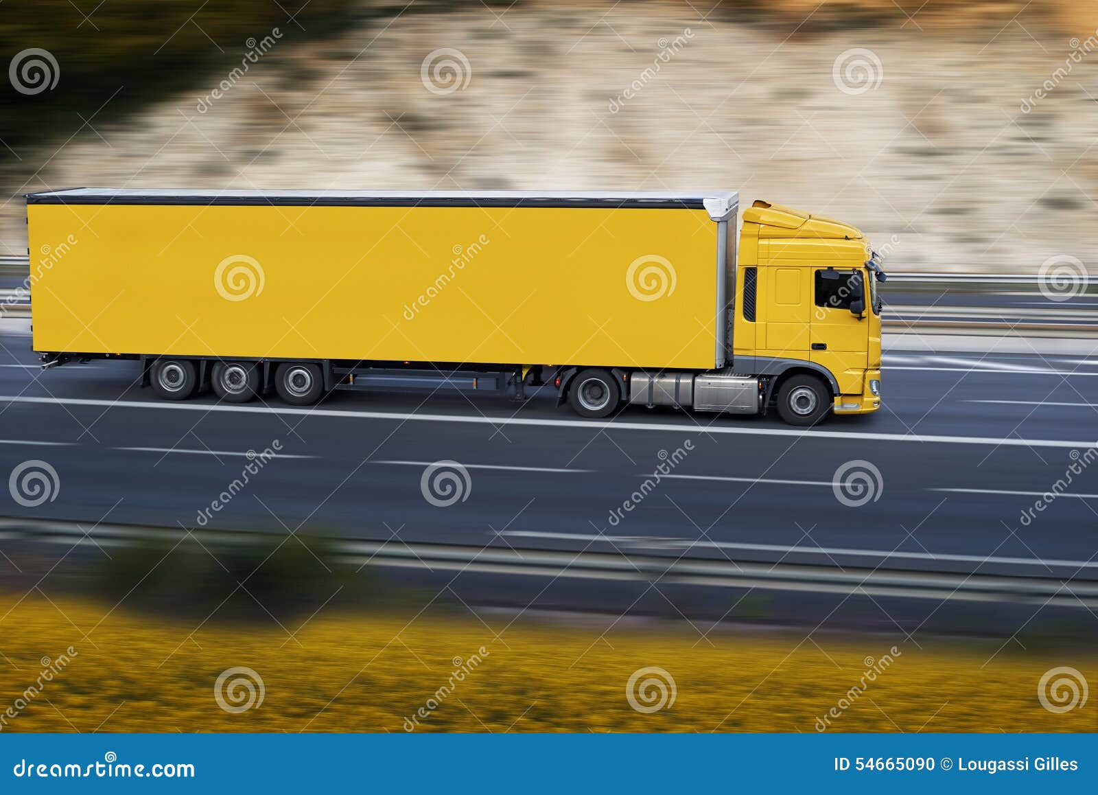 Yellow Semi Truck Stock Photography 2986670