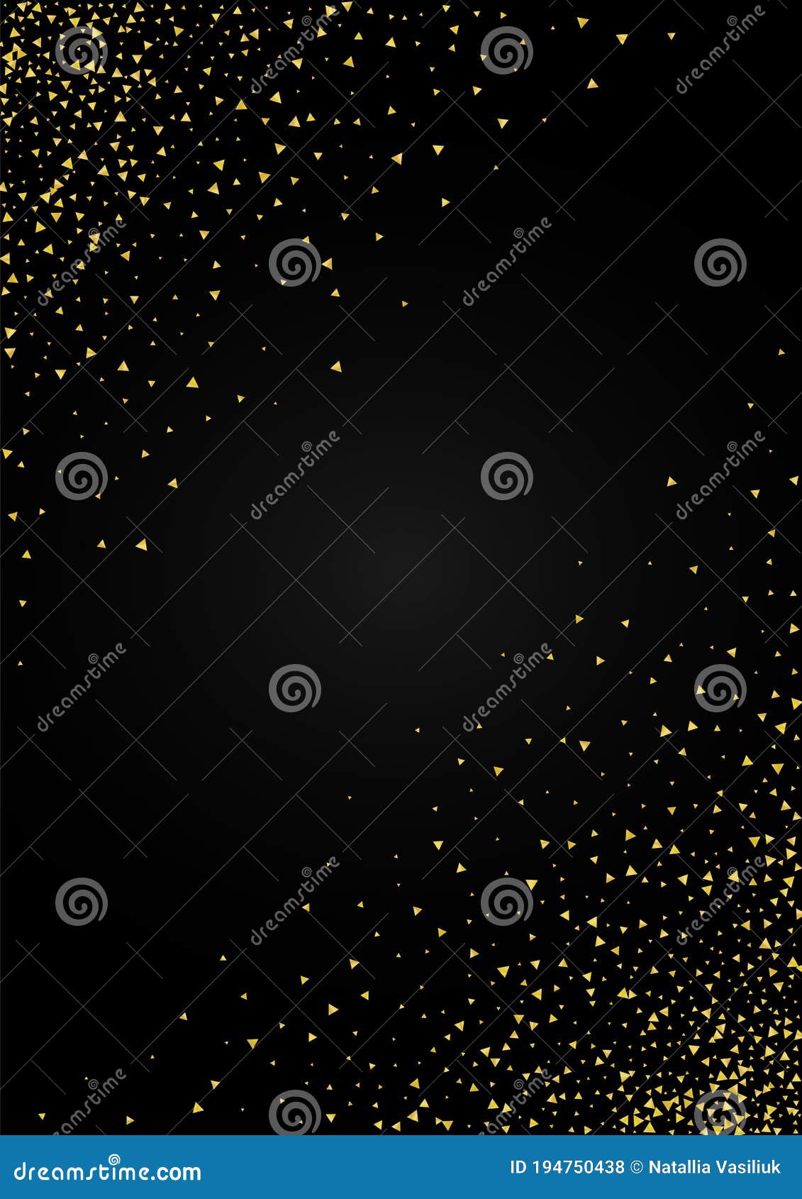 Yellow Shards Holiday Black Background. Effect Stock Vector ...