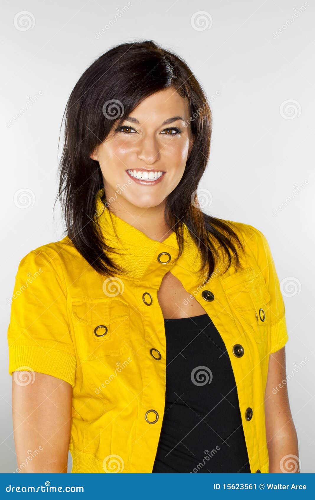 Yellow Shirt stock image. Image of face, glamour, clothing 15623561