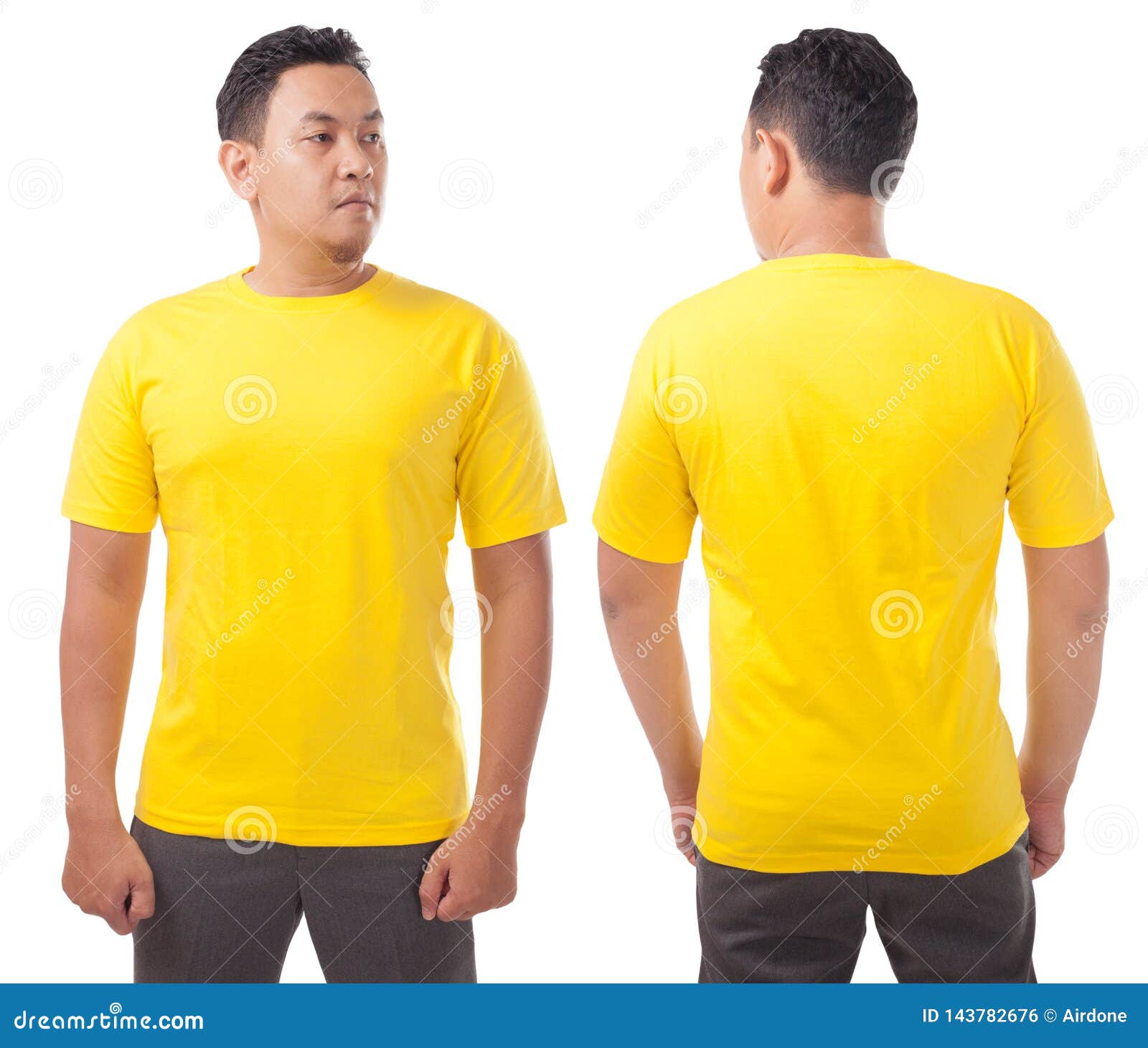 Download Yellow Shirt Design Template Stock Photo - Image of rear ...