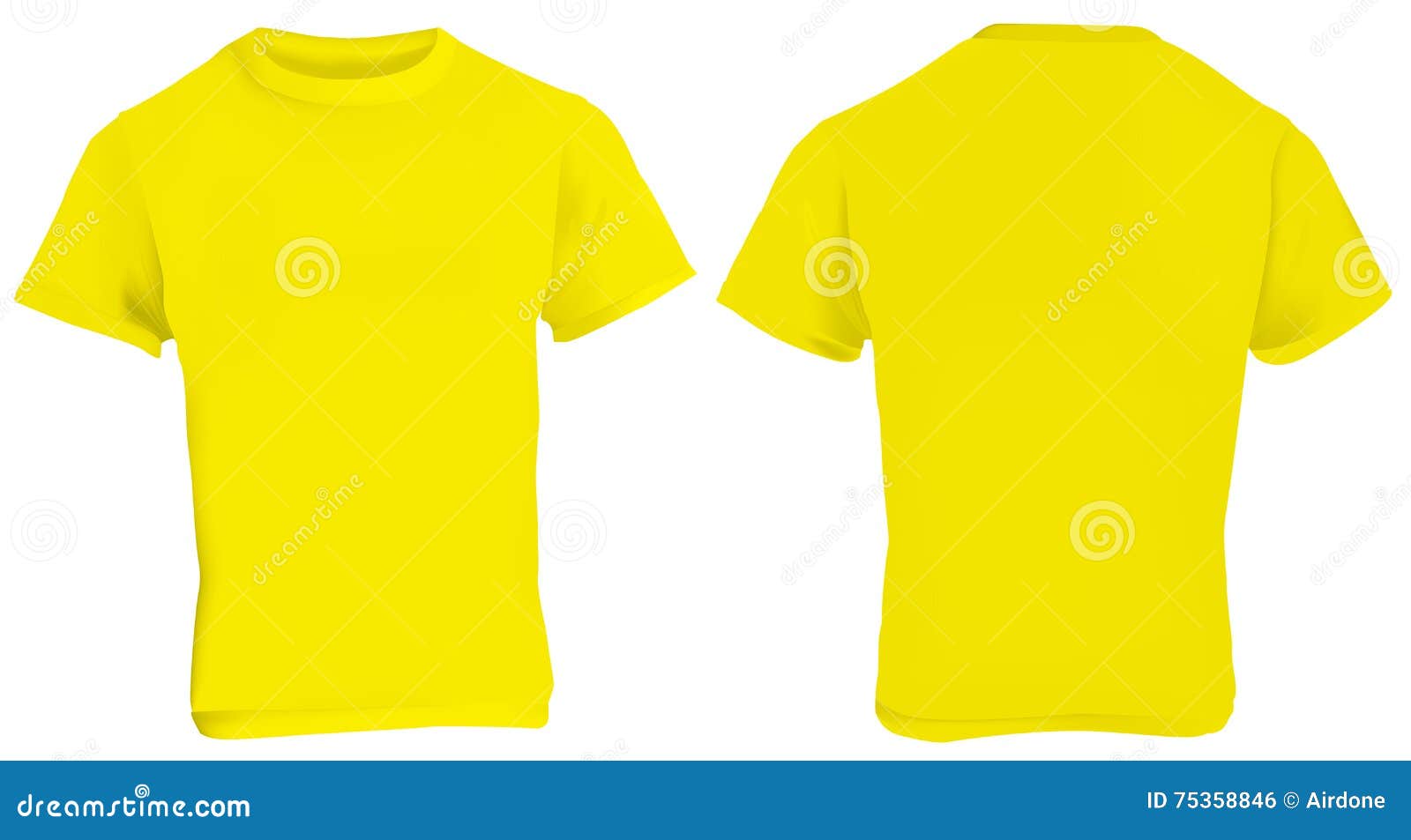 Tshirt Template Yellow | tyello.com