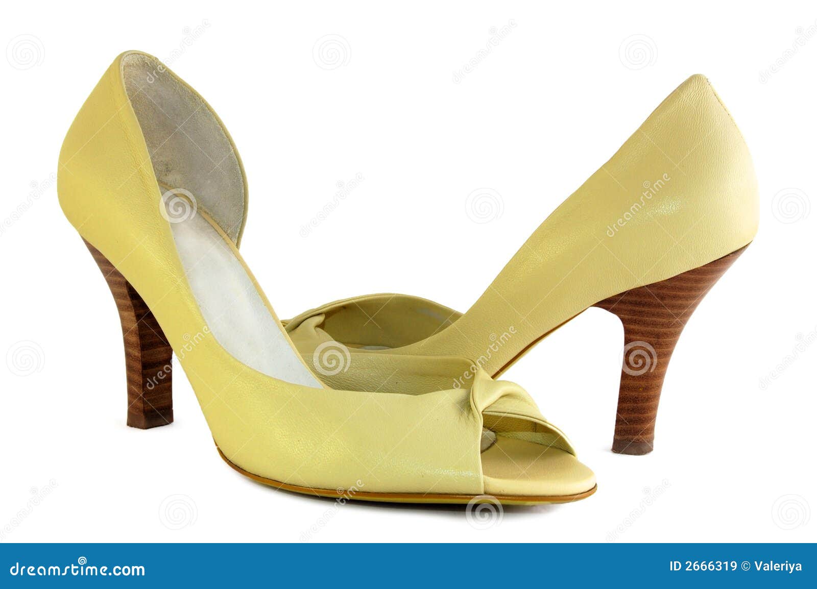 Yellow shoes stock image. Image of shoe, female, pair 2666319