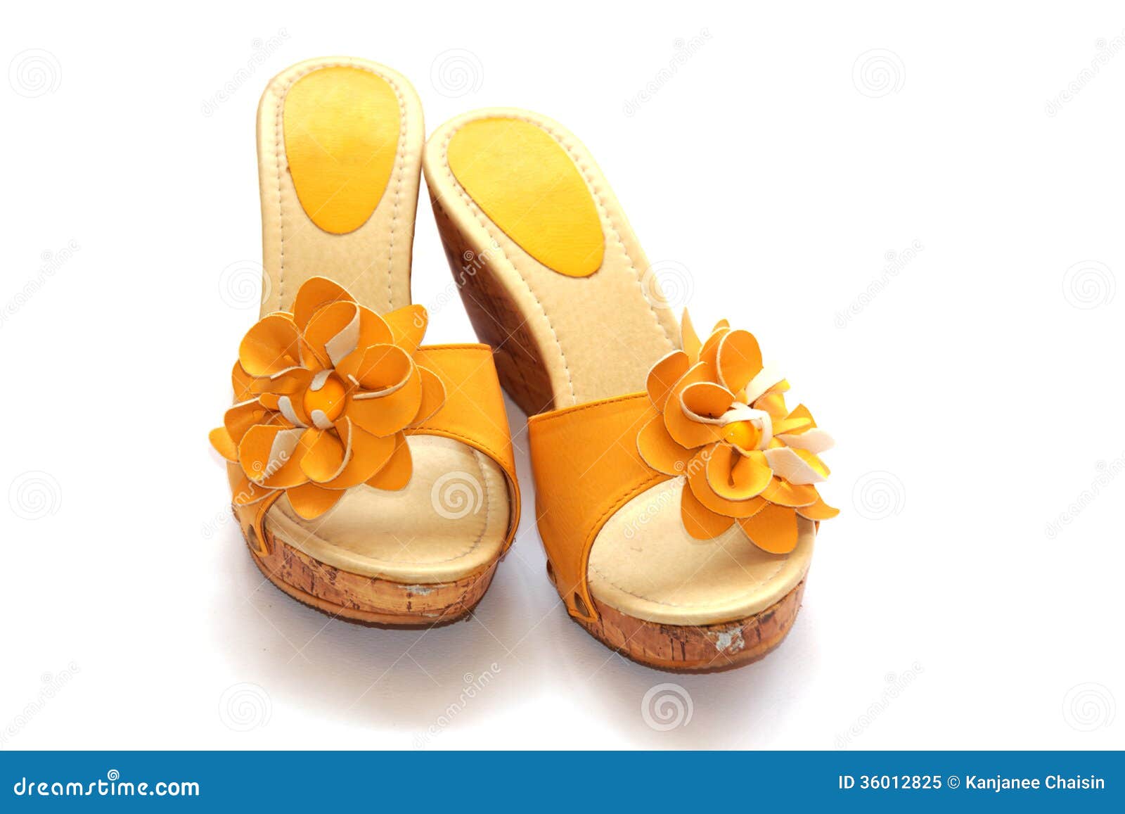 Yellow Shoes stock image. Image of garment, female, back 36012825