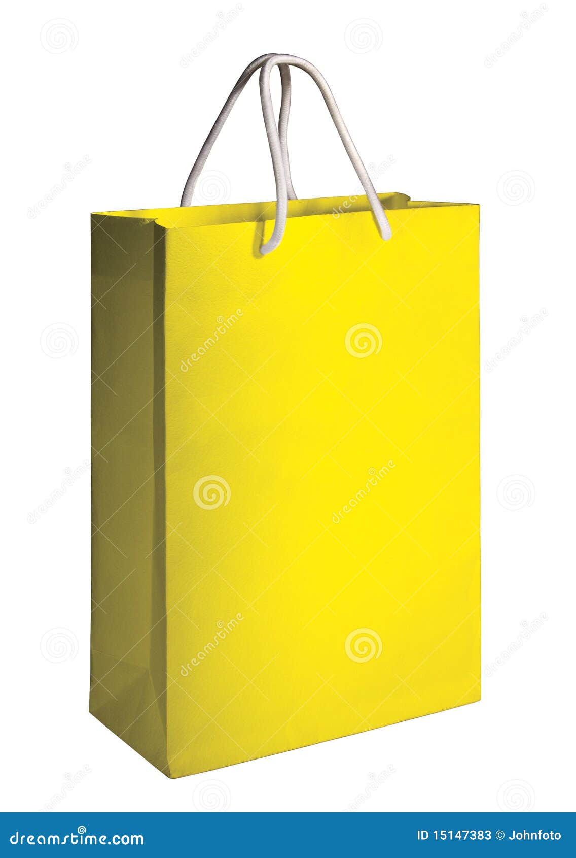 Yellow shopping bag stock image. Image of paper, yellow 15147383