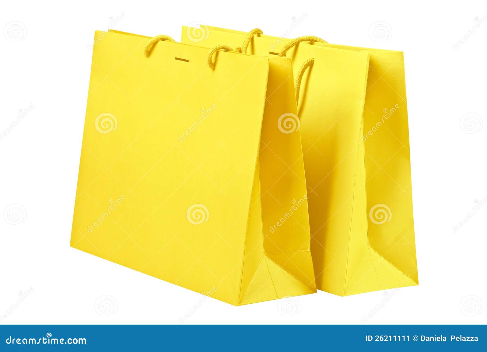 Yellow shopping bags. stock image. Image of conceptual 26211111