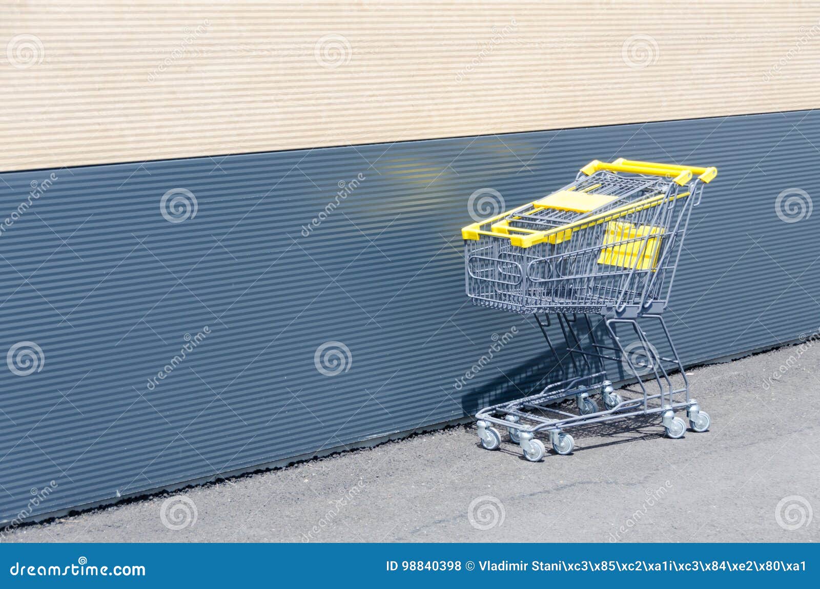 Yellow Shopping Carts beside Shopping Mall Stock Photo Image of mall